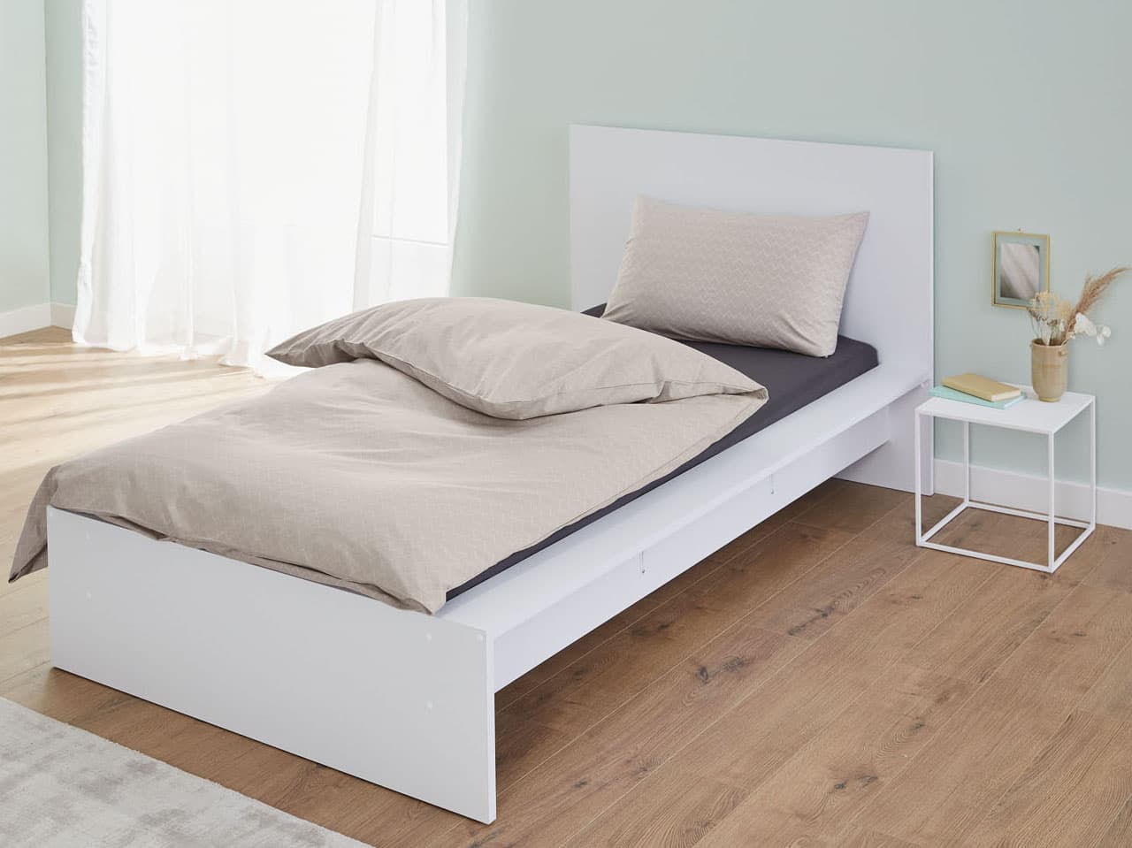 LIVARNO home Rám postele Genf, 90 cm, biely