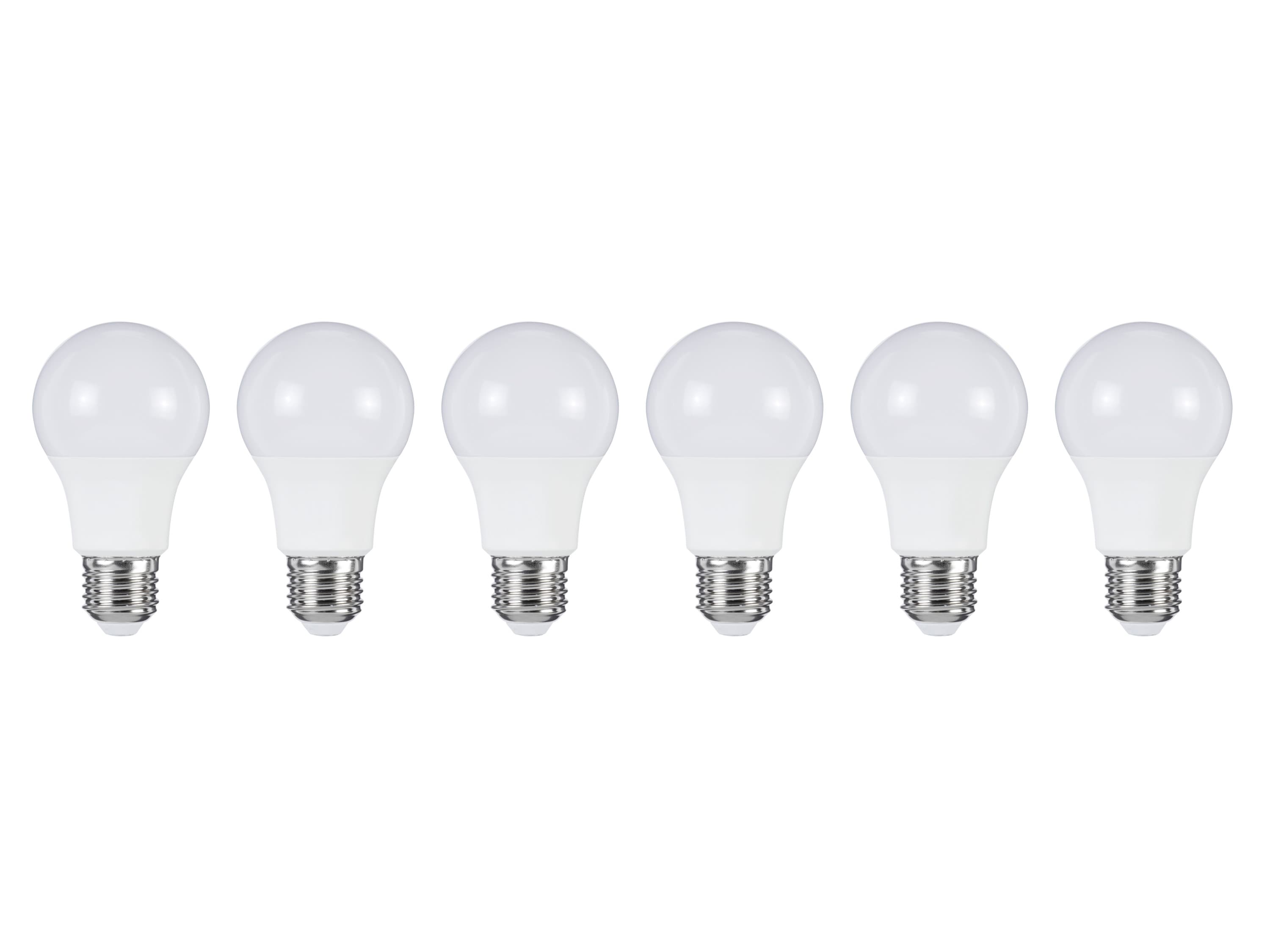 LIVARNO® LED žiarovky, 6 kusov (hruška E27)