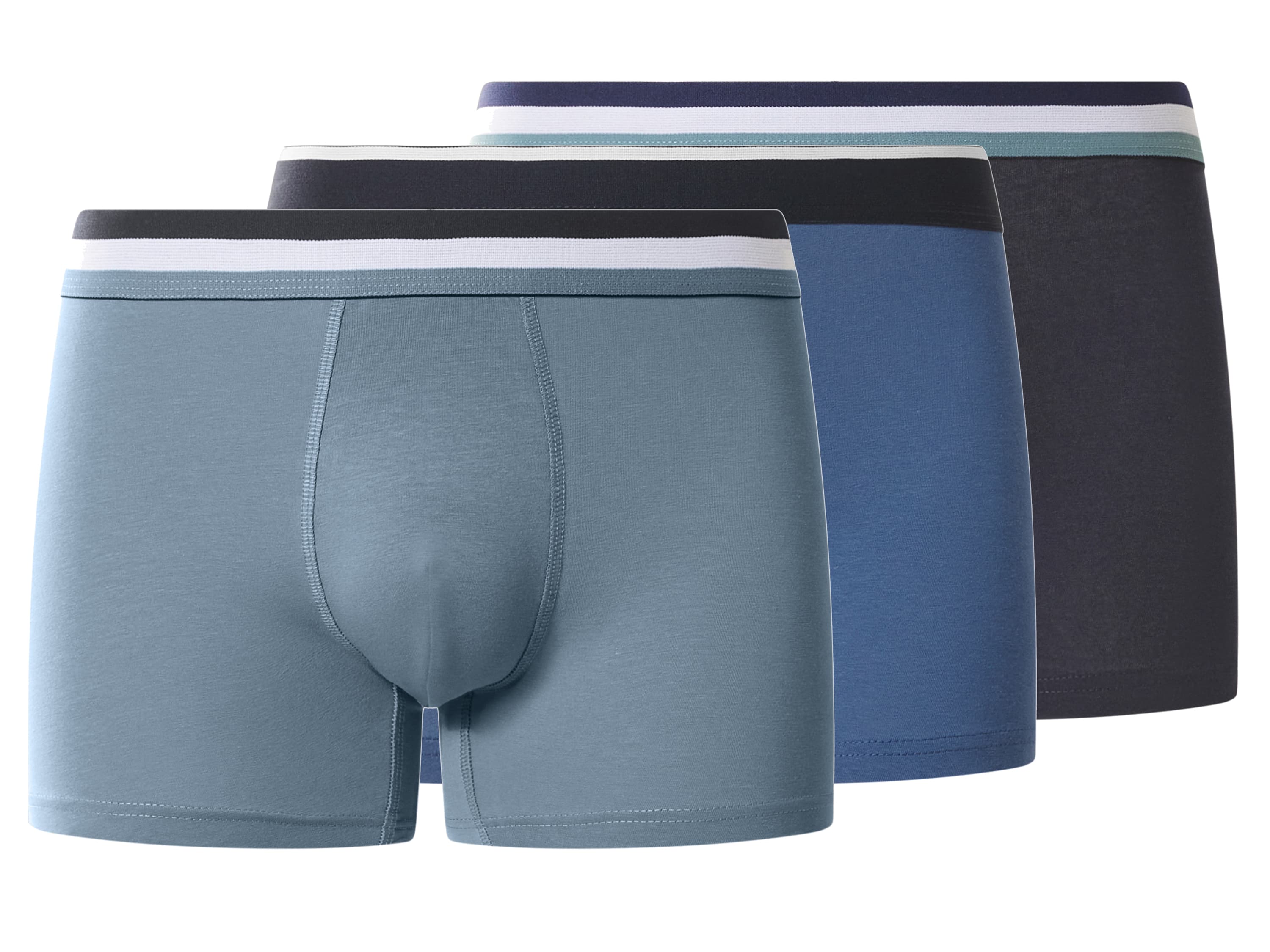 esmara Men Pánske boxerky, 3 kusy (navy modrá/modrá/bledomodrá, 5/M)