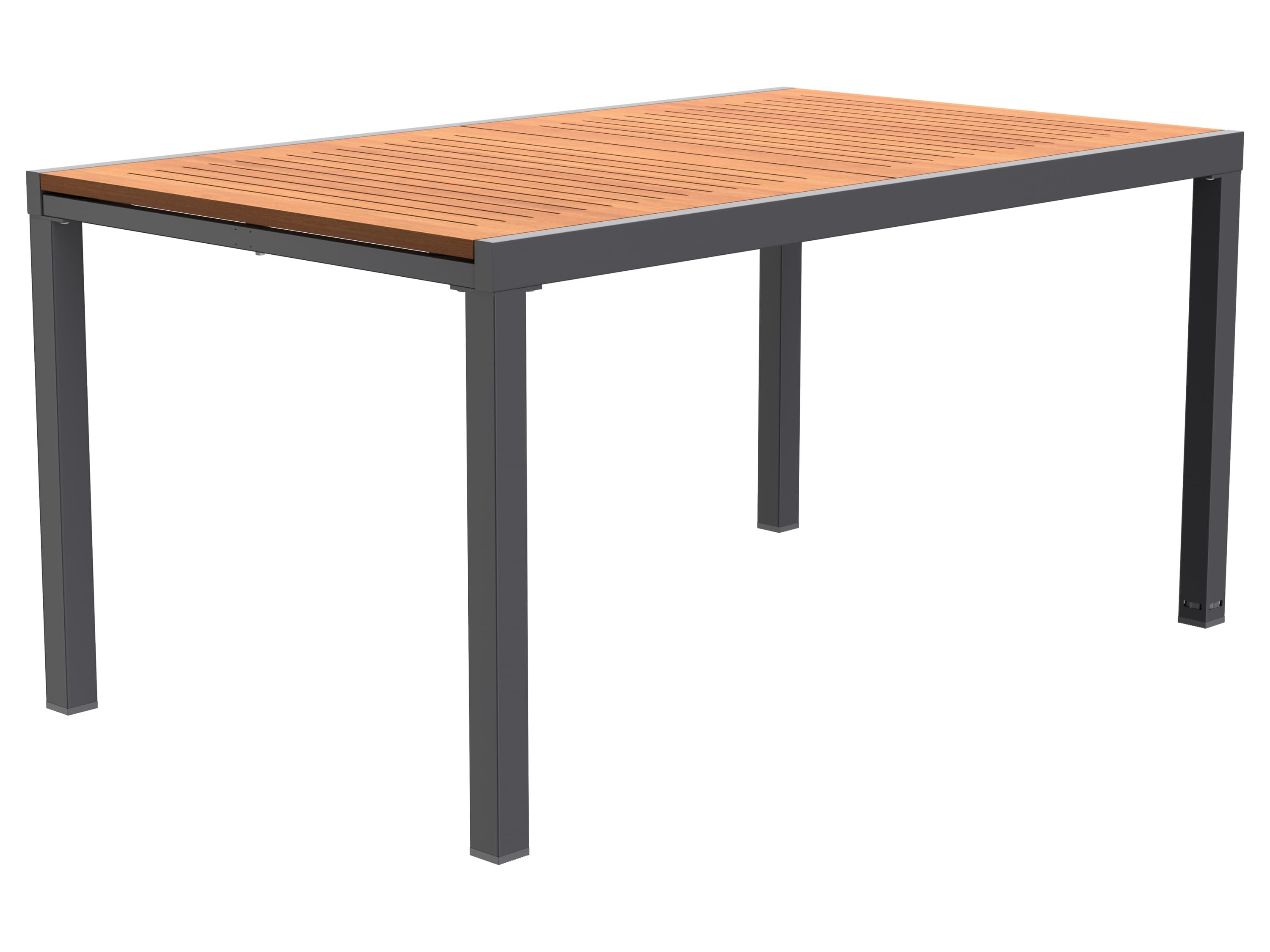 LIVARNO® Hliníkový rozkladací záhradný stôl Valencia, hnedý