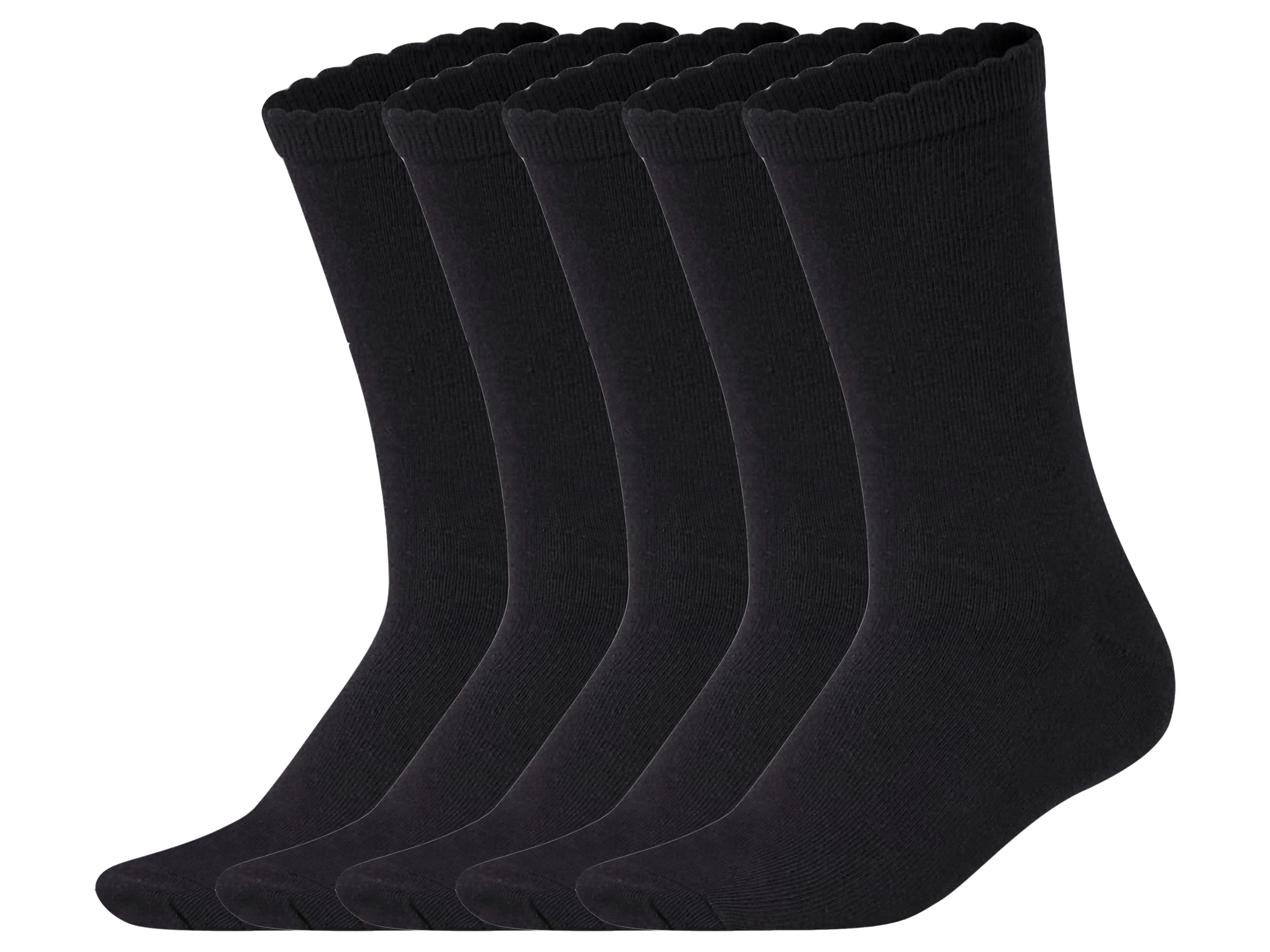 esmara® Dámske ponožky, 5 párov (čierna, 35-38)
