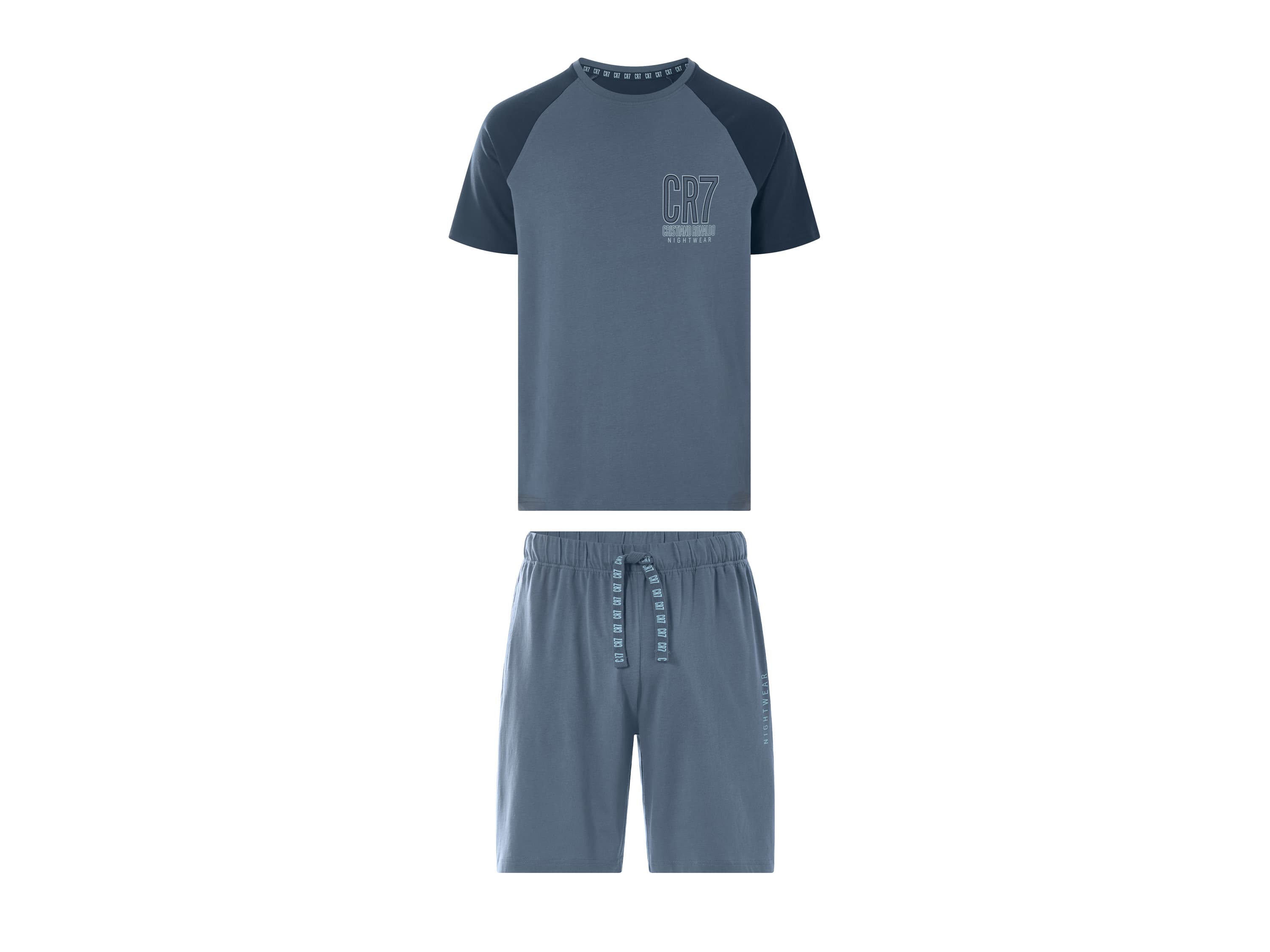 CR7 Pánske krátke pyžamo (navy modrá/modrá, XL) 1