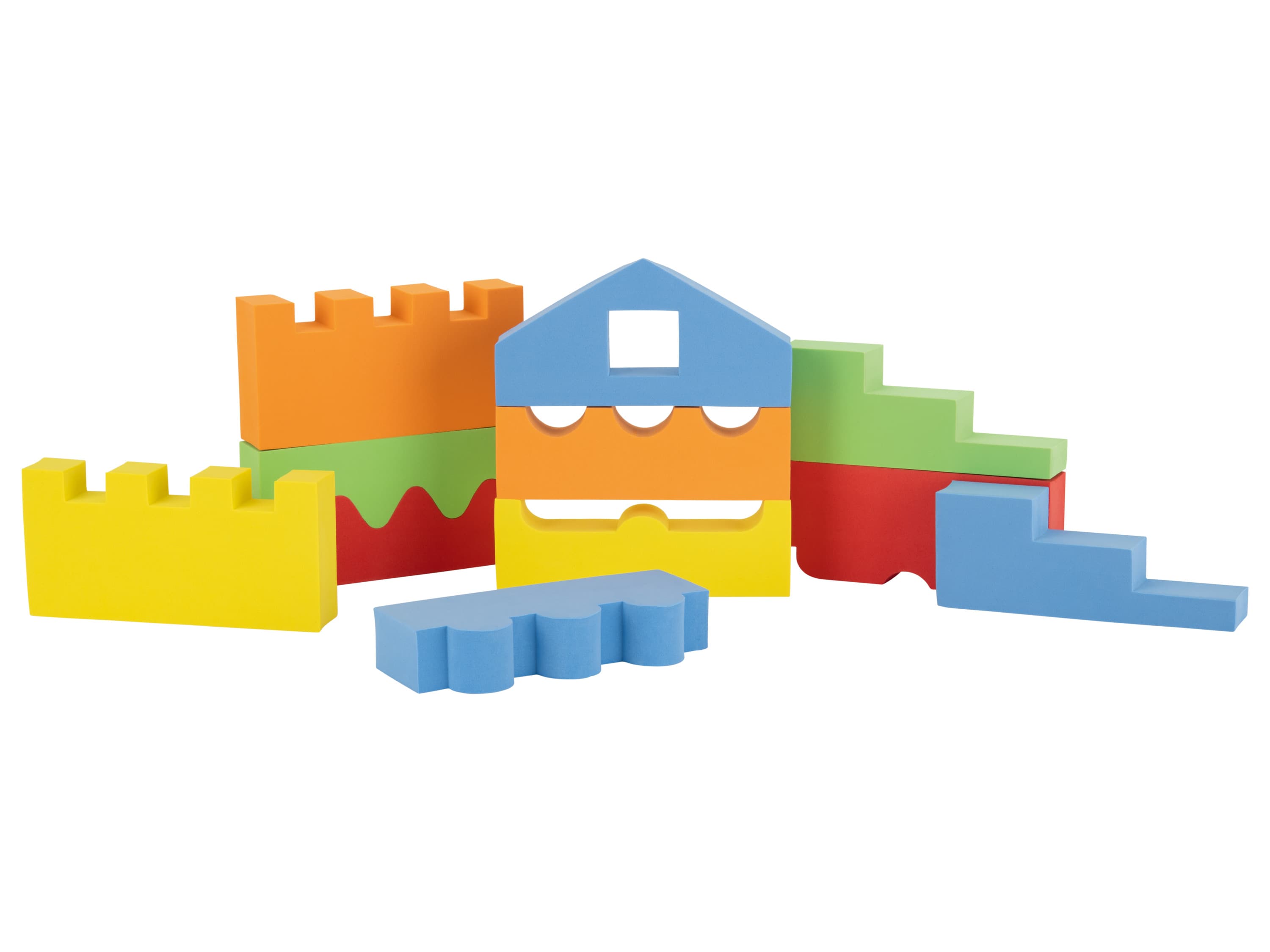 Playtive Stavebné puzzle kocky, 11-dielna súprava (farebná) 1