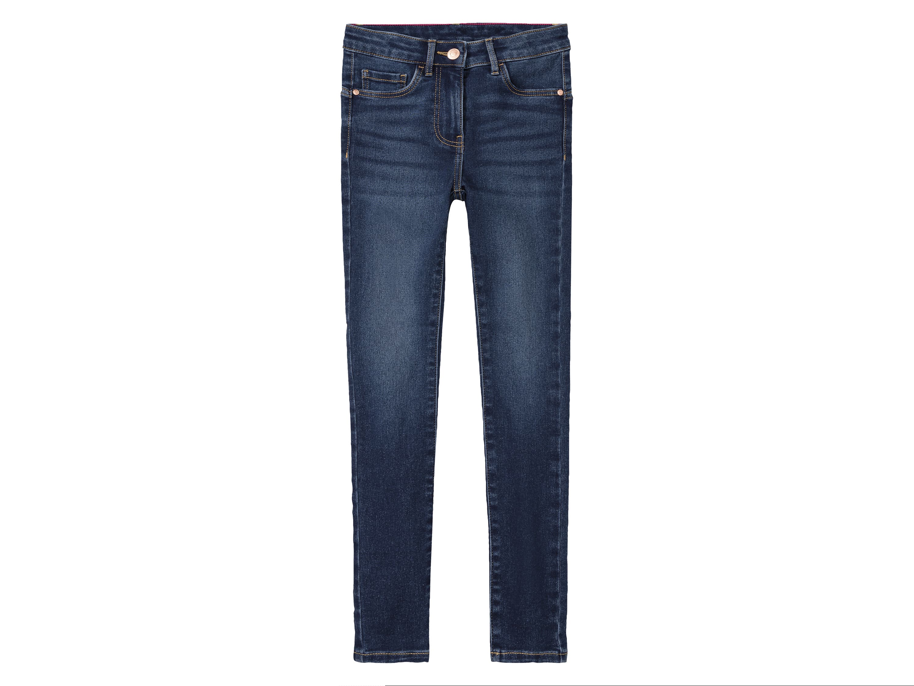 pepperts!® Dievčenské rifle „Super Skinny Fit" (164, tmavomodrá)