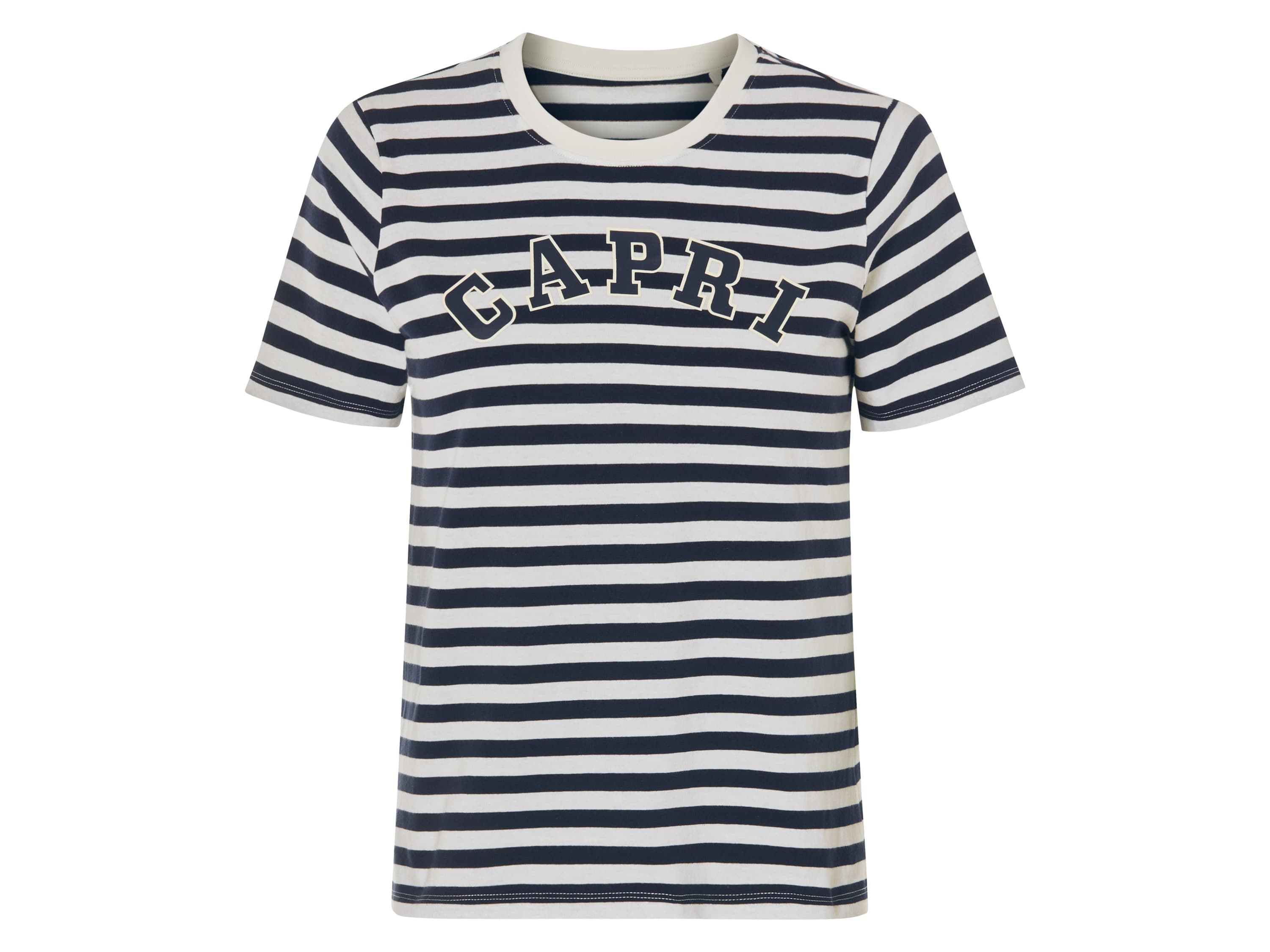 ESMARA® Dámske tričko (pruhy/navy modrá/biela, S (36/38))