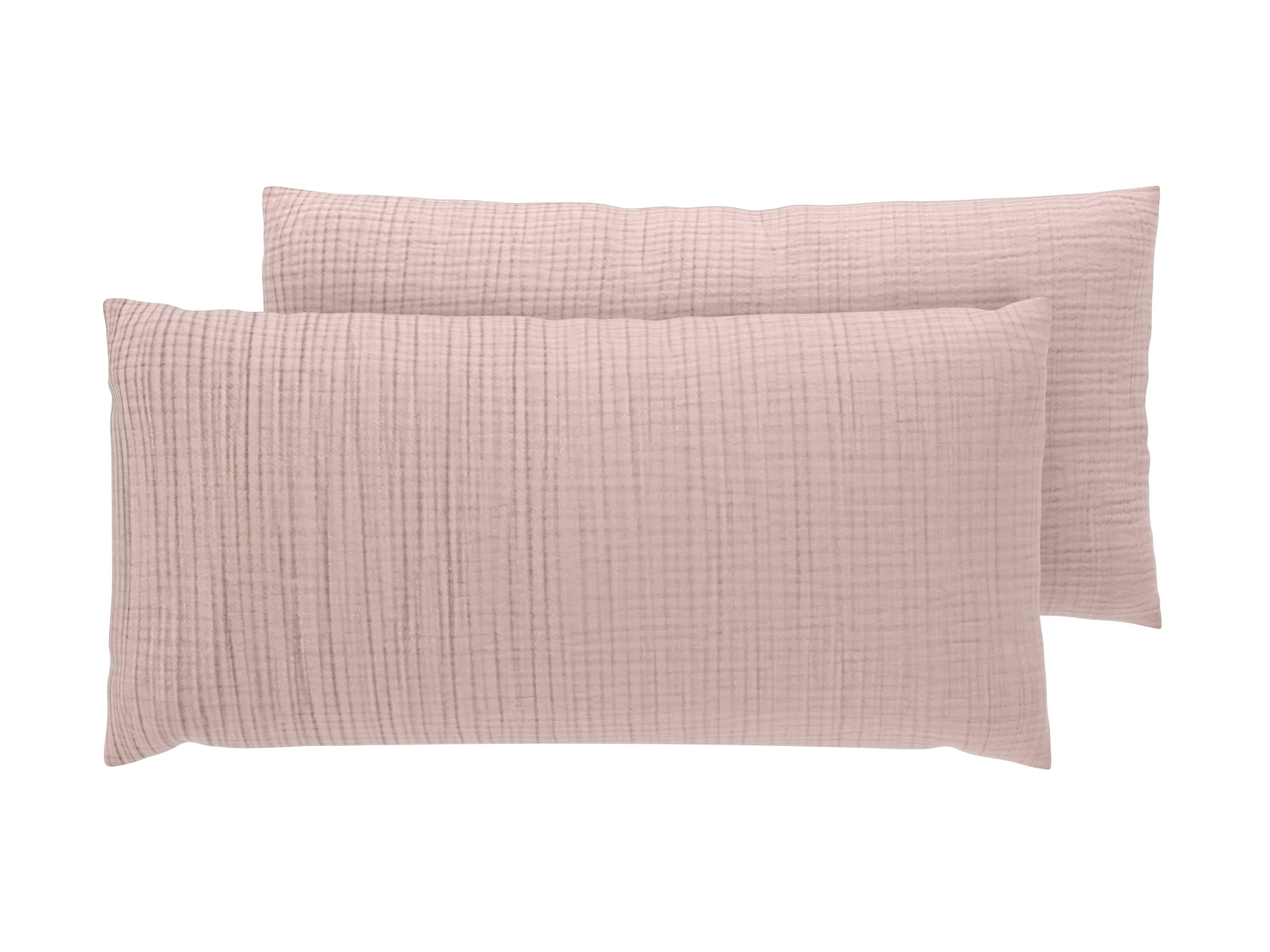 LIVARNO® Mušelínová obliečka na vankúš, 40 x 80 cm, 2 kusy (červená)