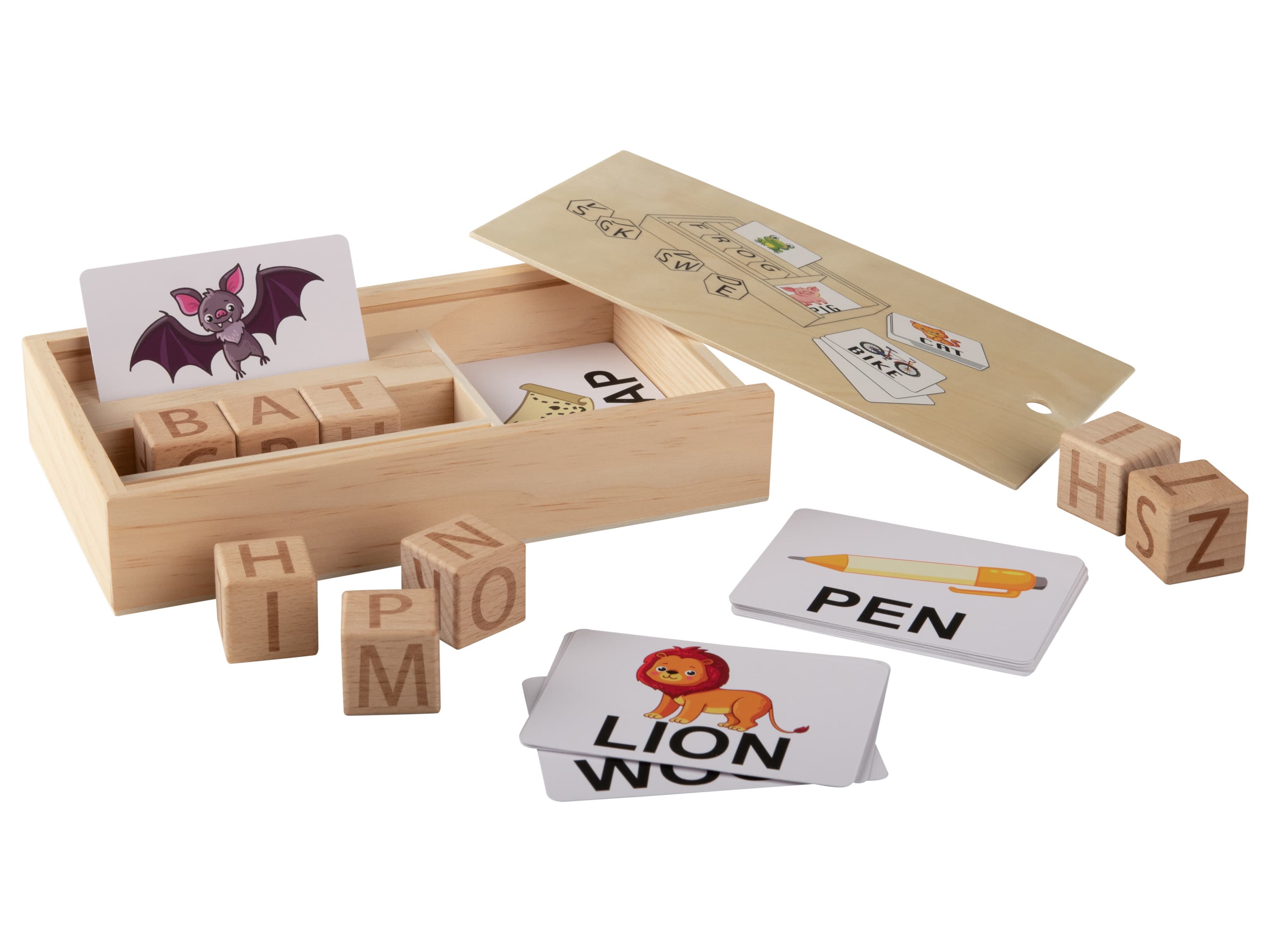 lupilu® Drevená hracia súprava Montessori (hra s písmenami)