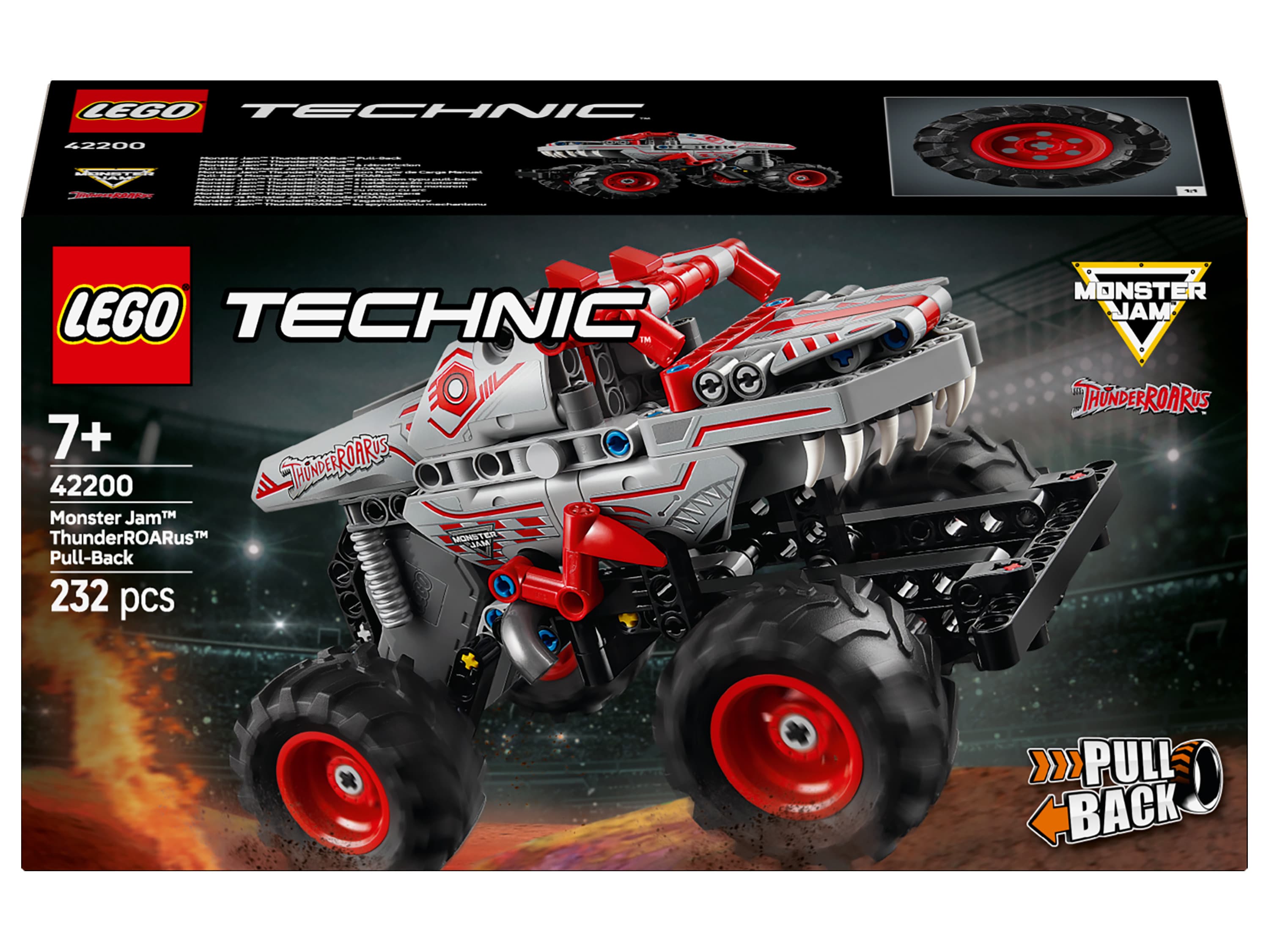 LEGO® TECHNIC 42200 Monster Jam™ ThunderROARus™ s naťahovacím motorom