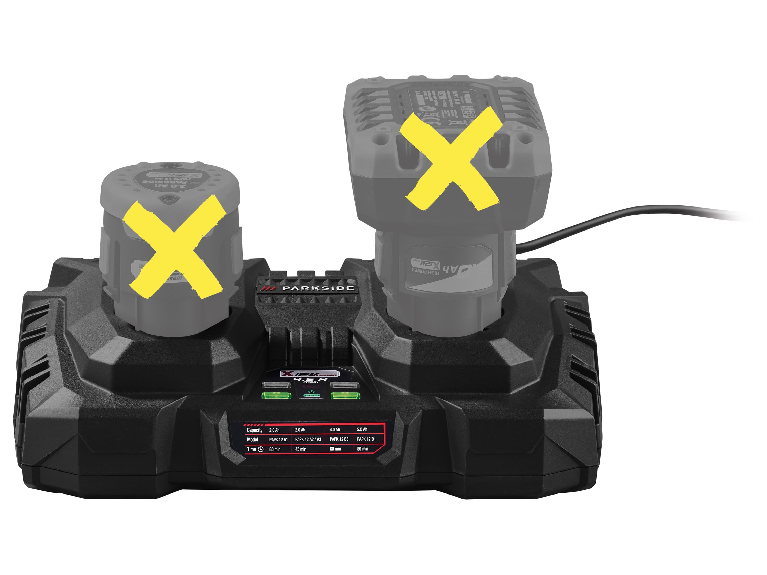 PARKSIDE® Dvojitá nabíjačka 12 V/2 x 4,5 A PDSLK 12 B2 1