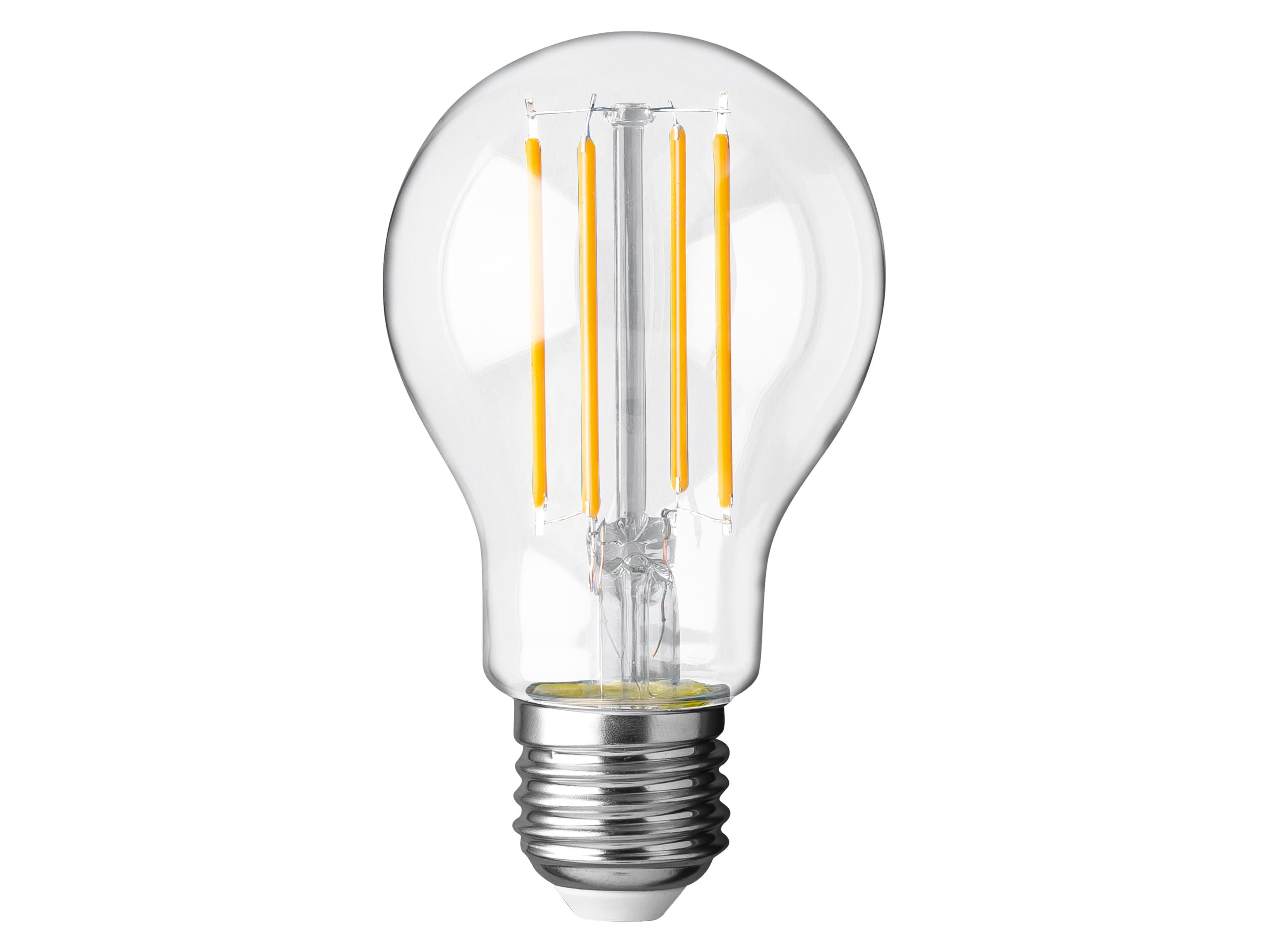 LIVARNO® Filamentové LED žiarovky (hruška E27 7,3 W, číra)