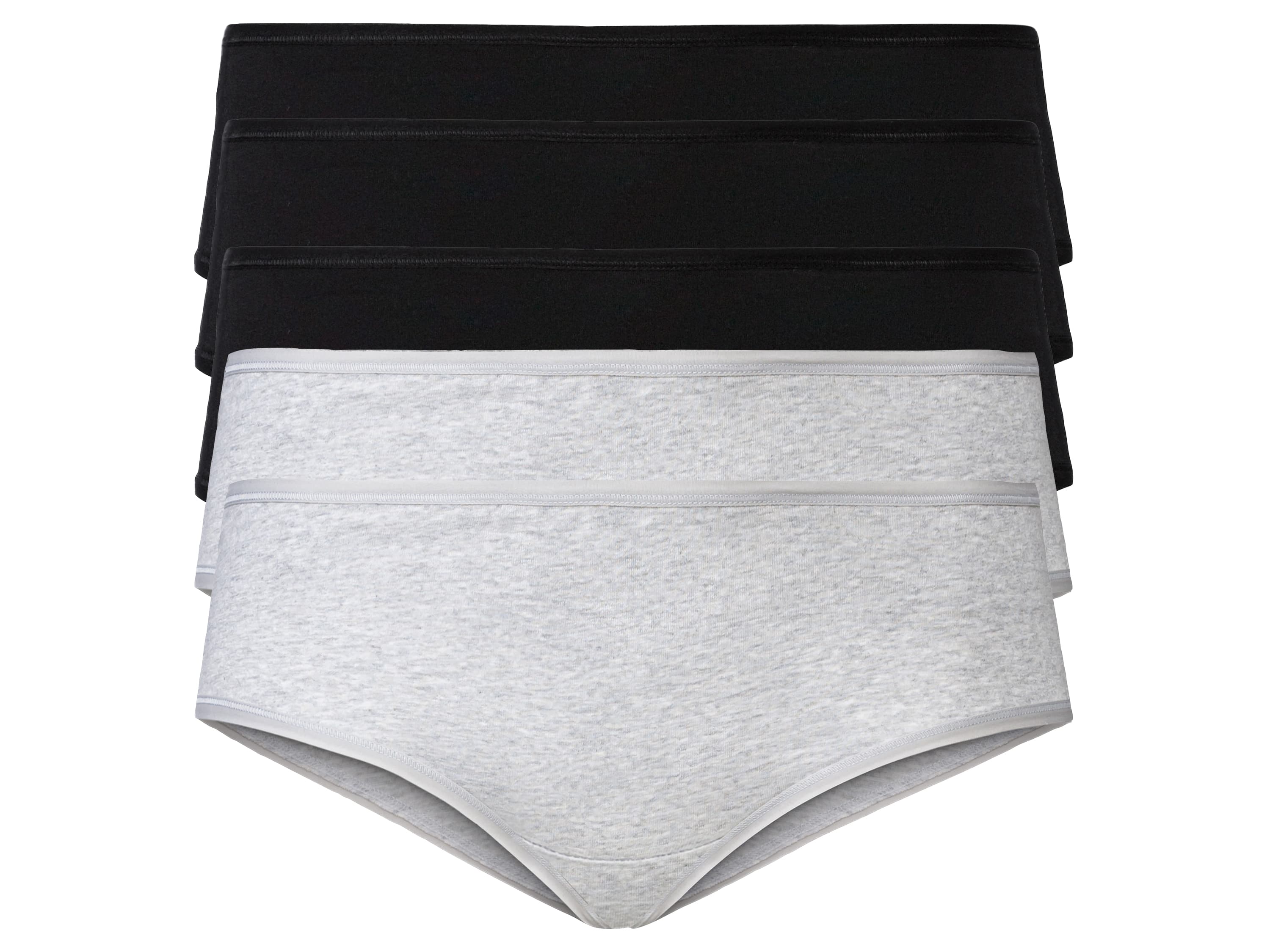 esmara® Dámske bedrové nohavičky XXL, 5 kusov (XL (48/50), čierna/bledosivá) 1