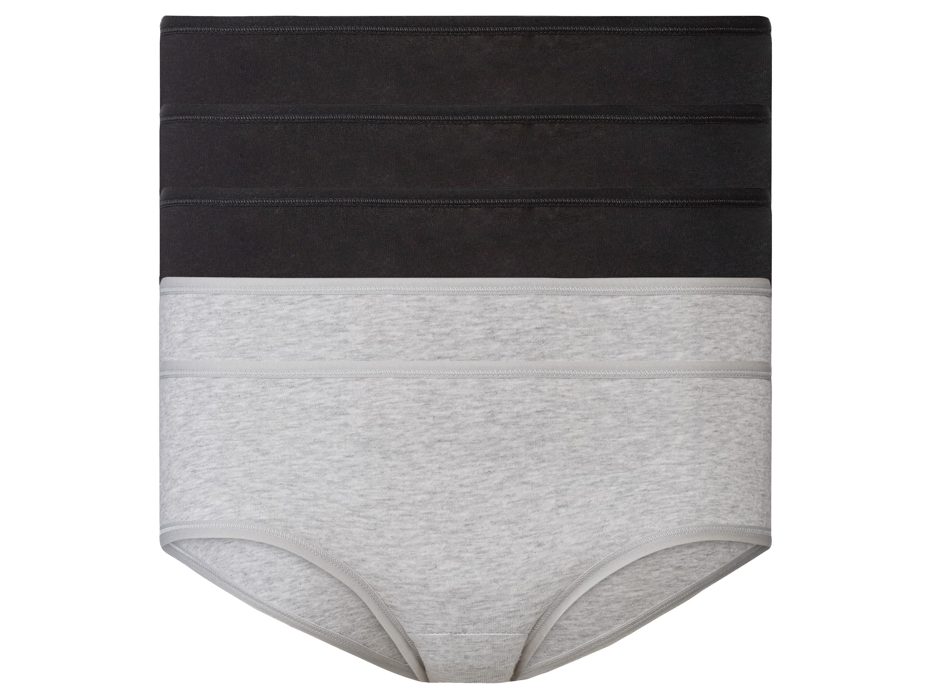 esmara® Dámske bedrové nohavičky, 5 kusov (S (36/38), čierna/sivá)