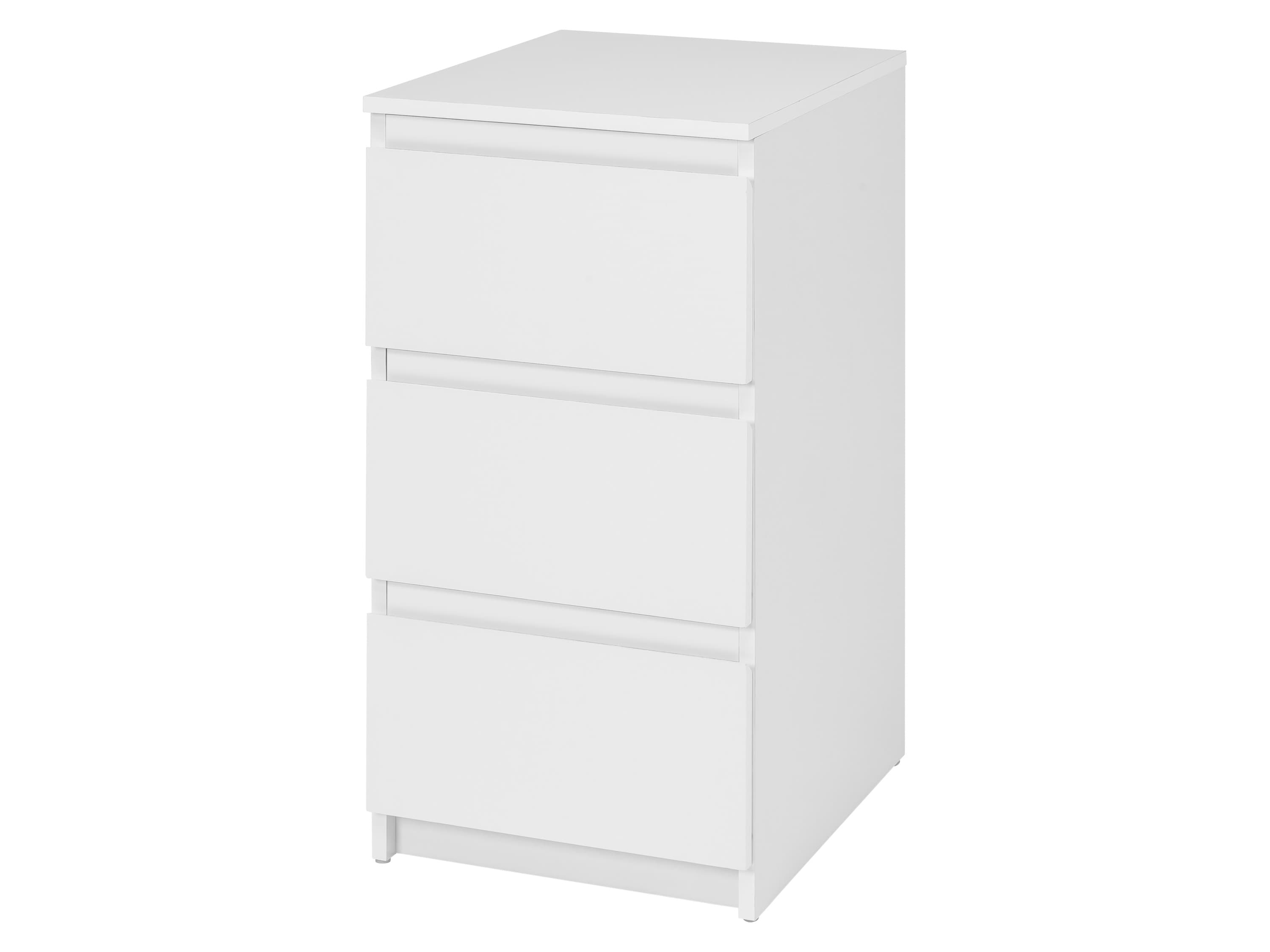 LIVARNO® Komoda Genf s 3 zásuvkami, úzka, biela