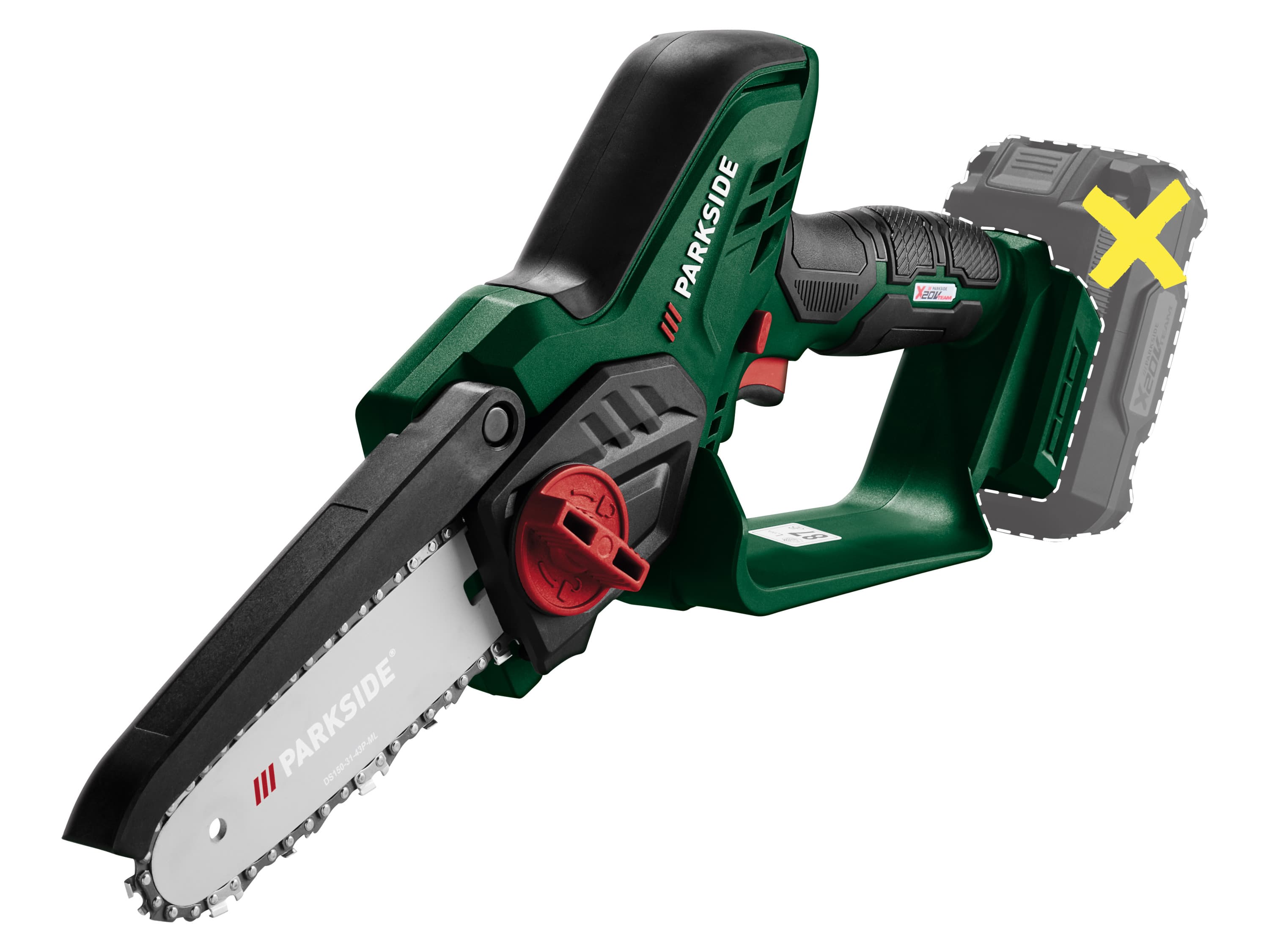 PARKSIDE® Aku reťazová píla PAGHS 20-Li C4 – bez akumulátora 1