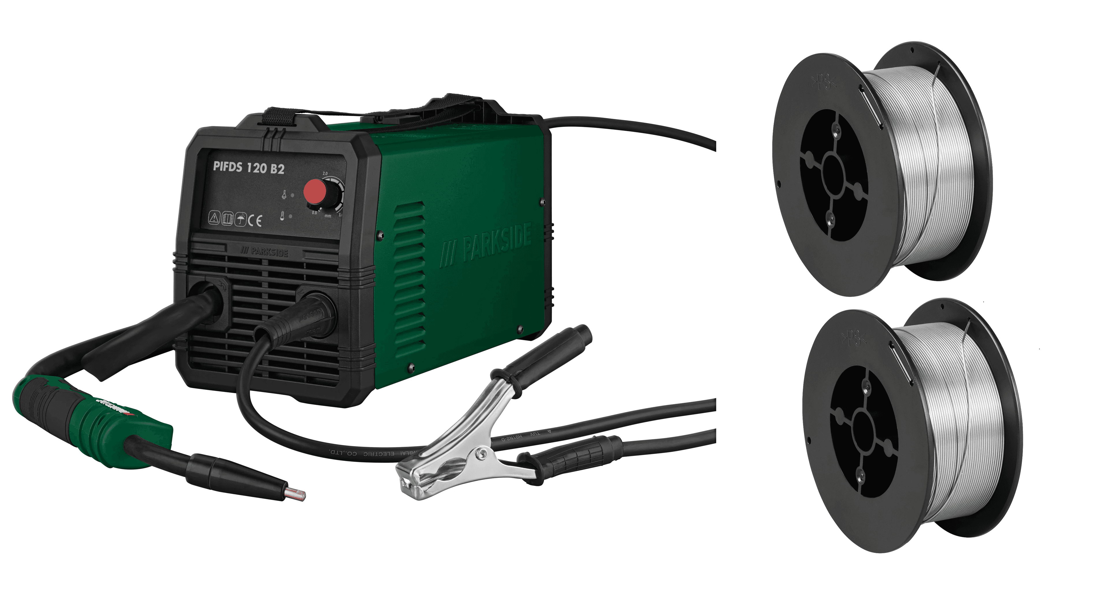 PARKSIDE® Invertorová zváračka na trubičkový drôt PIFDS 120 B2 + Trubičkový drôt PSFD 1.0 C1, 2 kusy 1