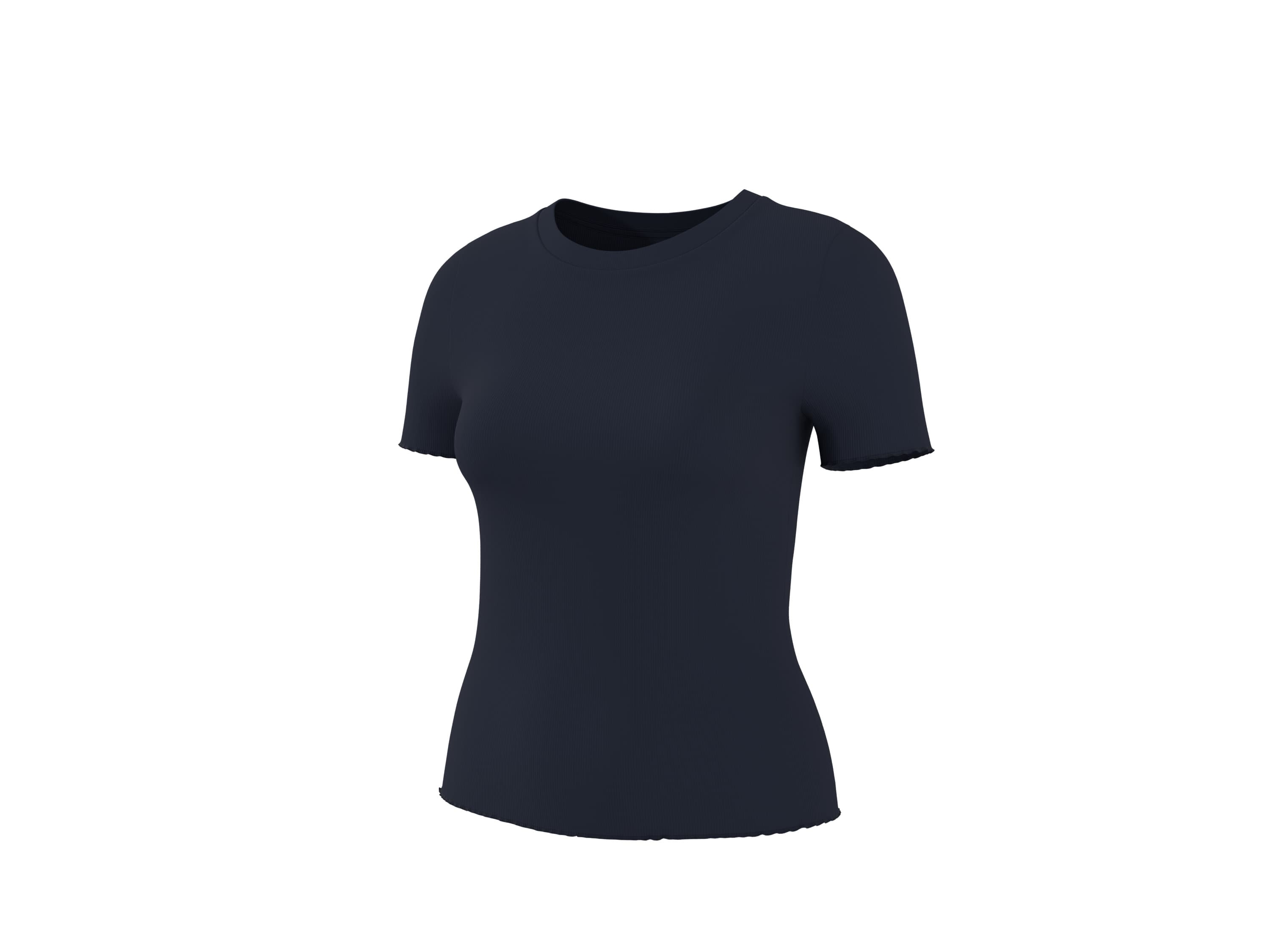 esmara® Dámske rebrované tričko (navy modrá, M (40/42)) 1