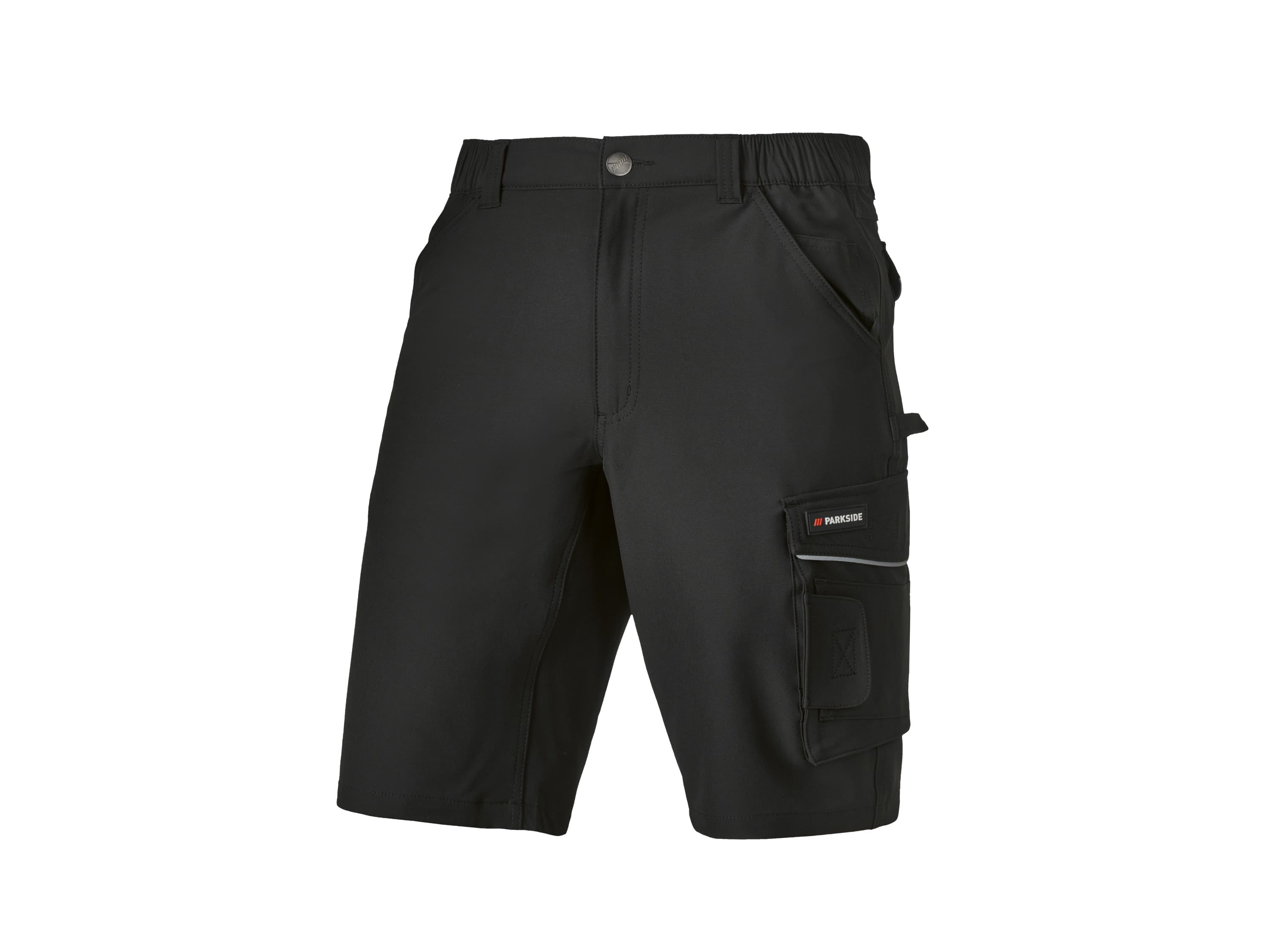 PARKSIDE® Pánske strečové pracovné šortky (čierna, 58)