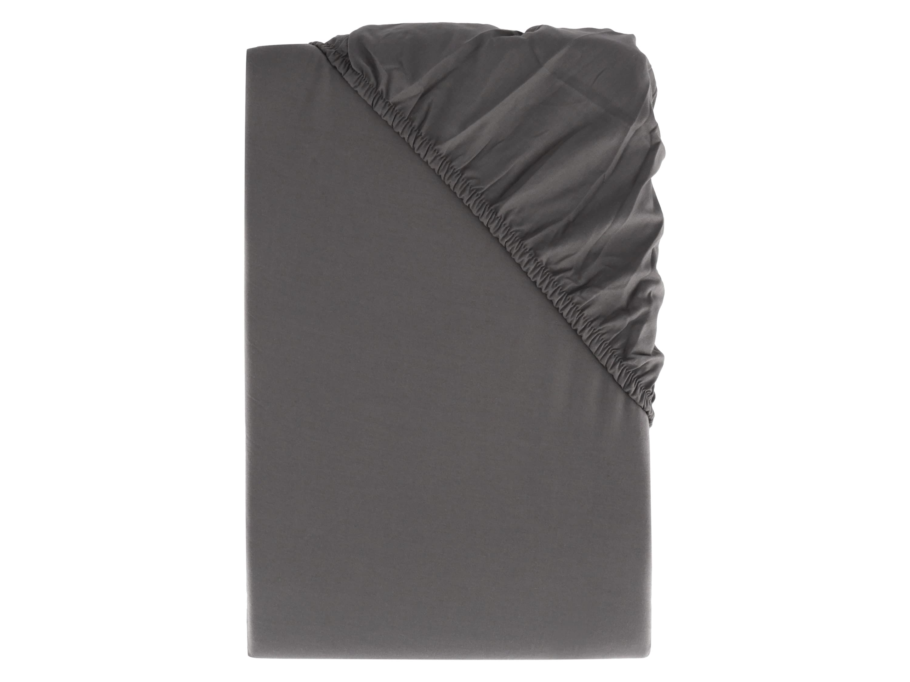 LIVARNO home Perkálová napínacia plachta, 140 – 160 x 200 cm (sivá)