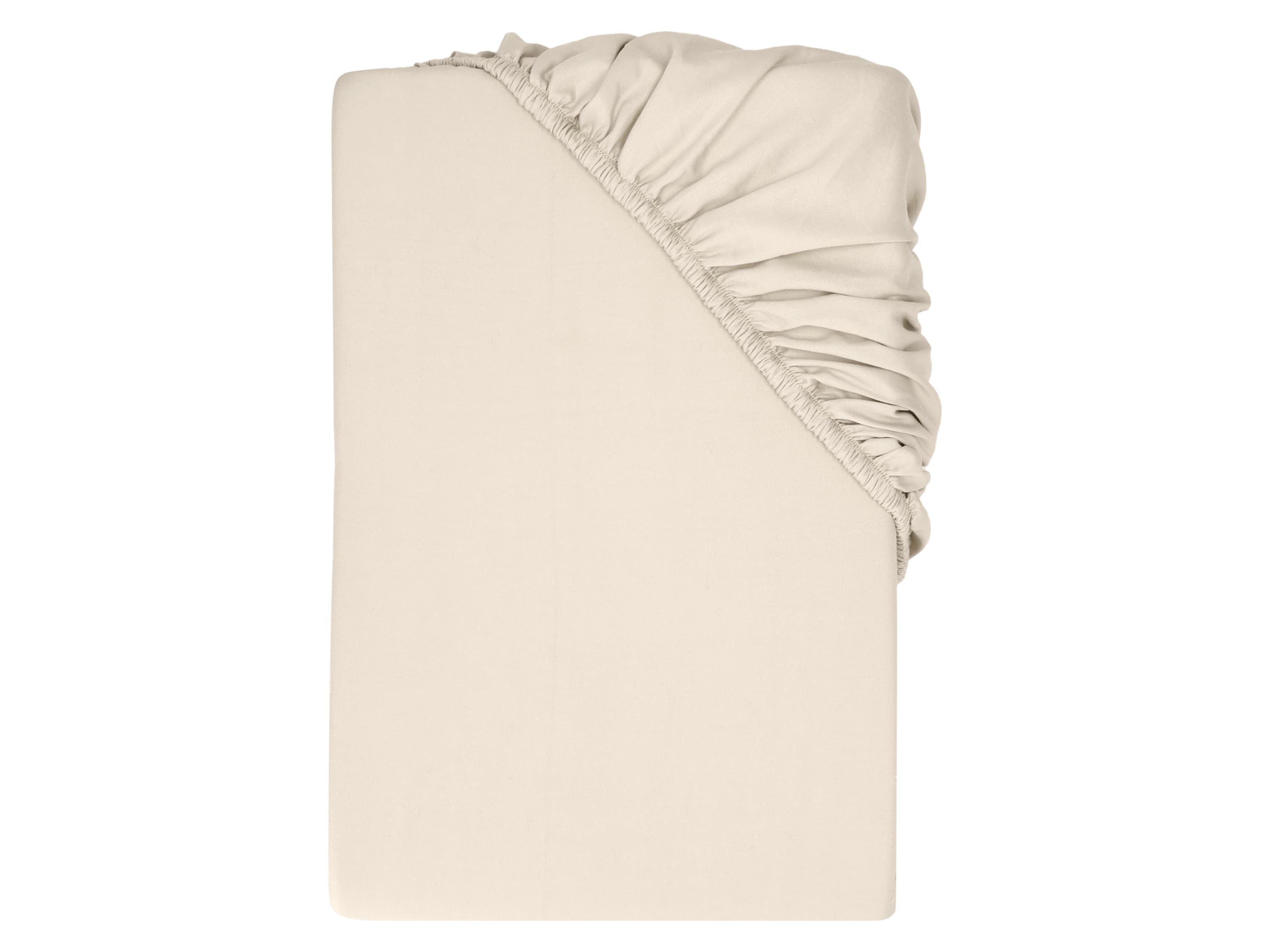 LIVARNO® Napínacia plachta z bavlneného saténu, 90 – 100 x 200 cm (béžová)