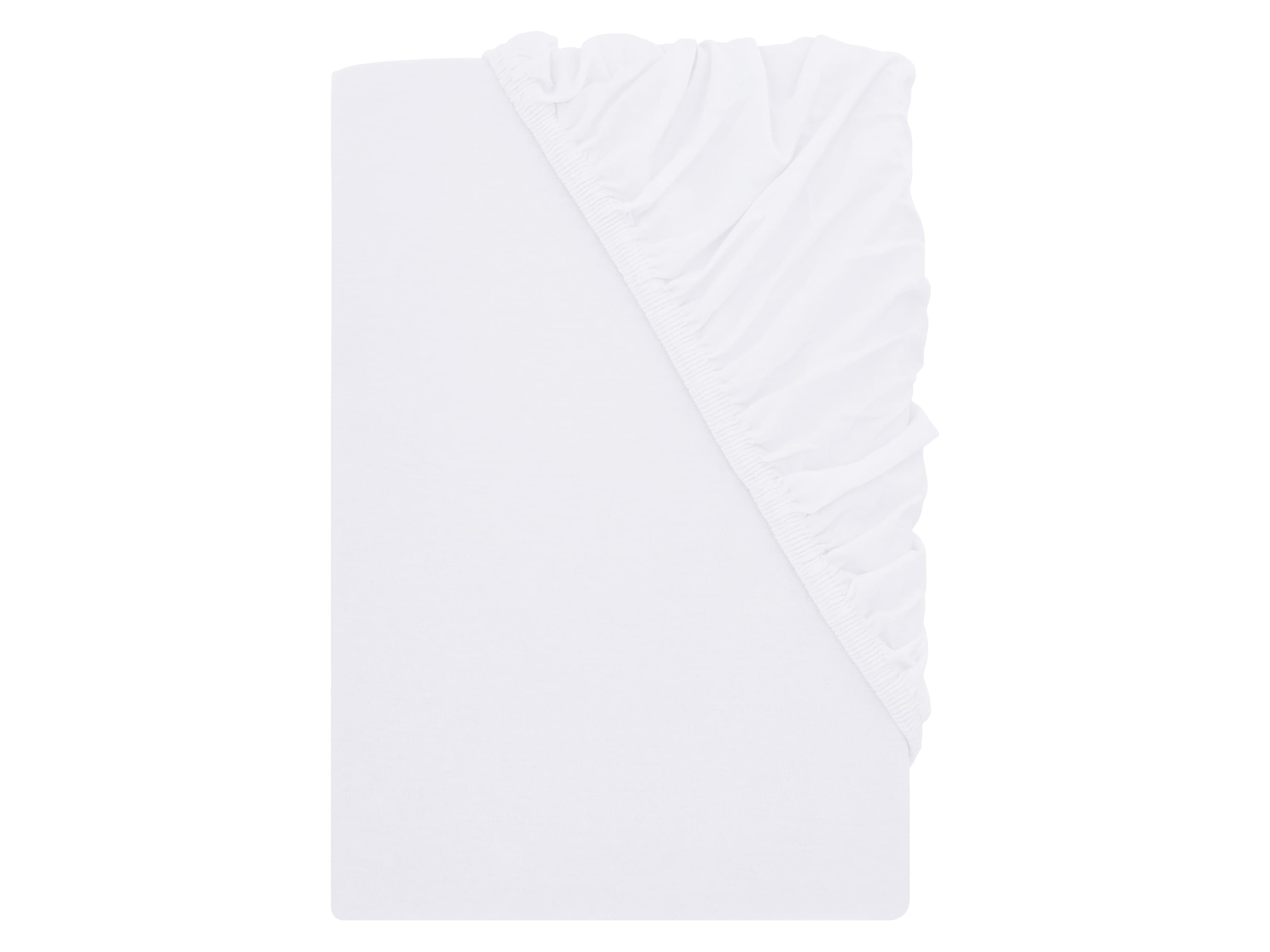 LIVARNO® Napínacia džersejová plachta, 140 – 160 x 200 cm (biela)