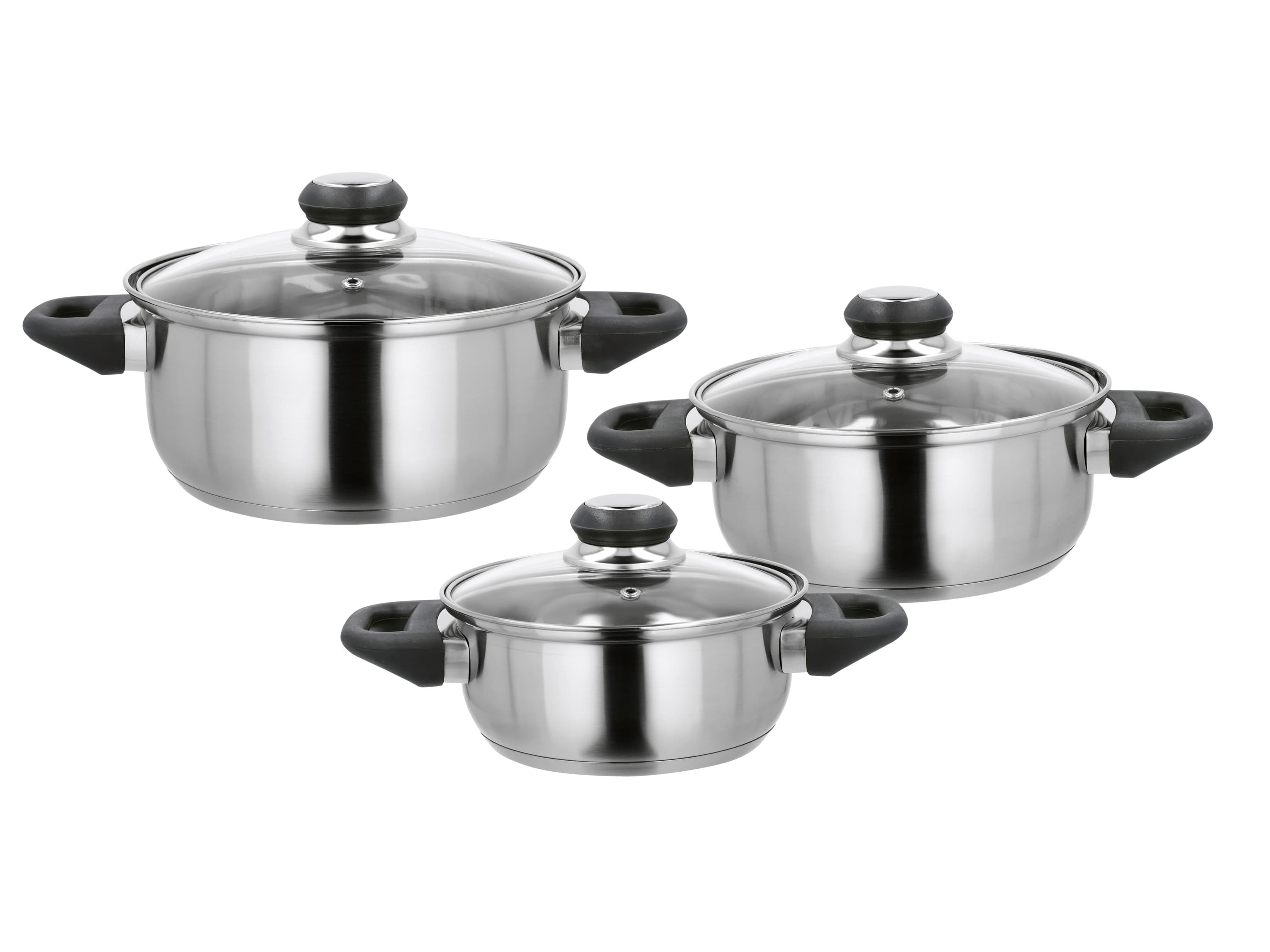 SILVERCREST® Súprava hrncov z ušľachtilej ocele, 6-dielna