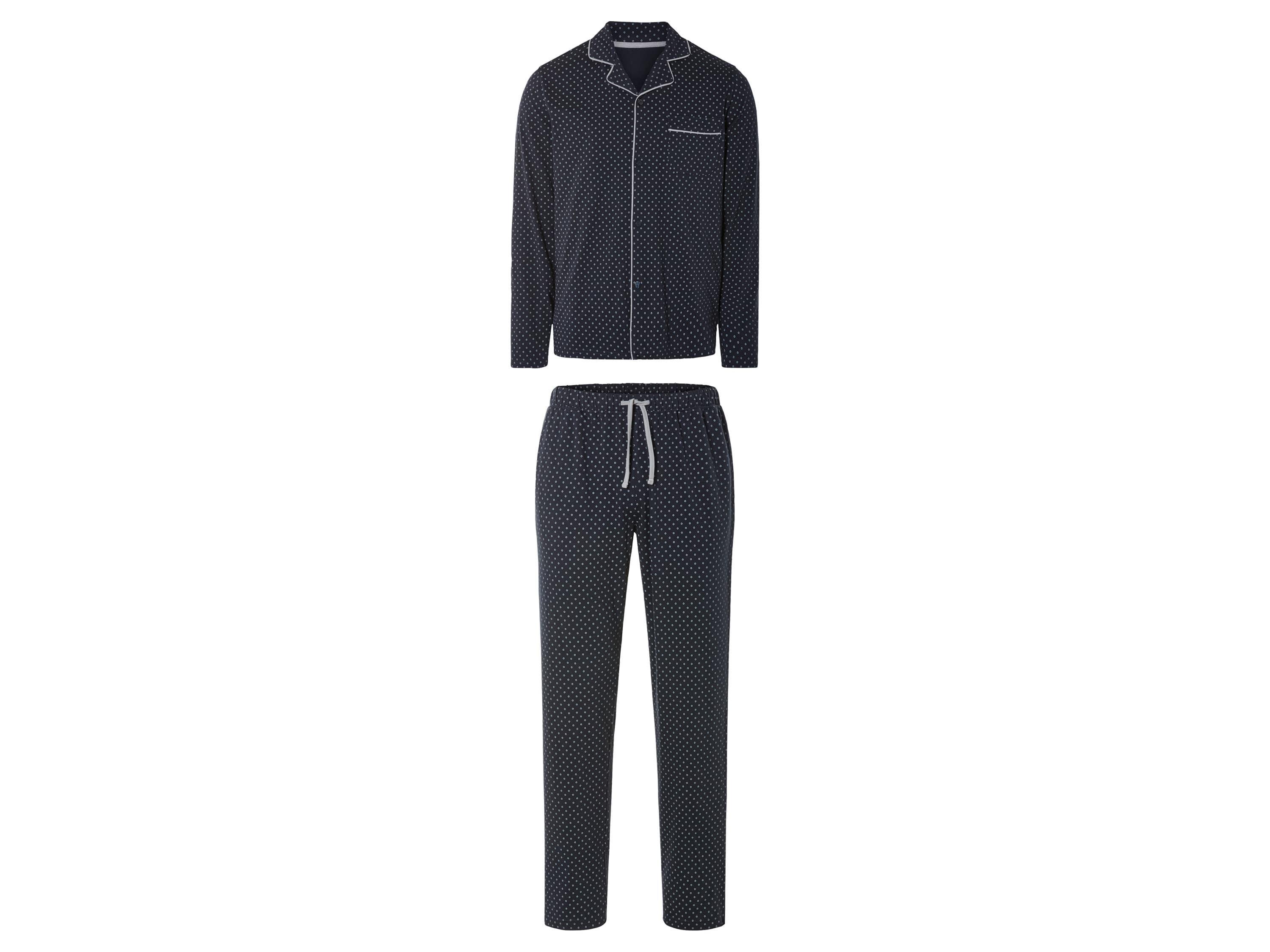 LIVERGY® Pánske pyžamo (S (44/46), vzor/navy modrá)