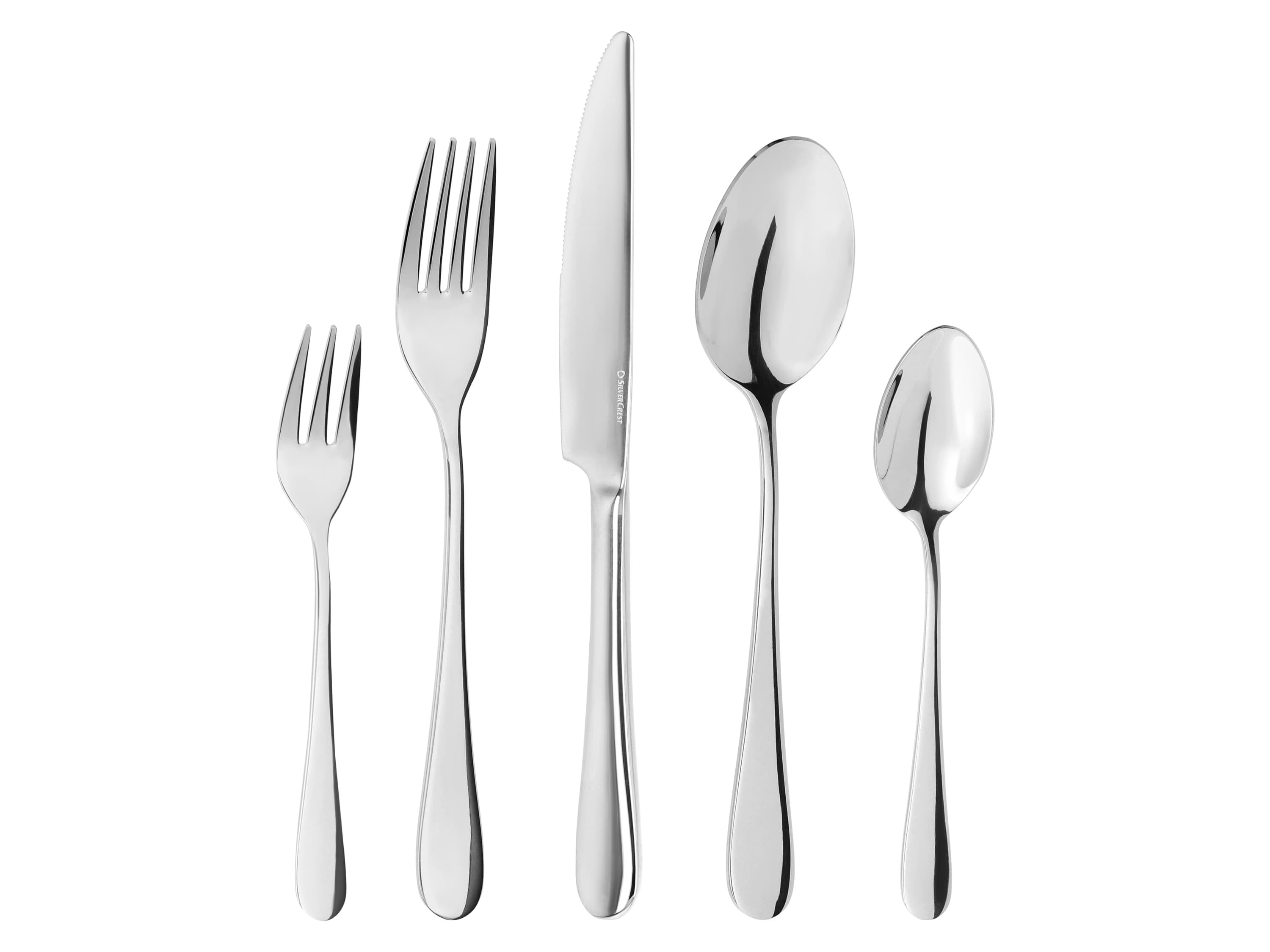 SILVERCREST® Príbor z ušľachtilej ocele, leštený, 30-dielna súprava (klasický)