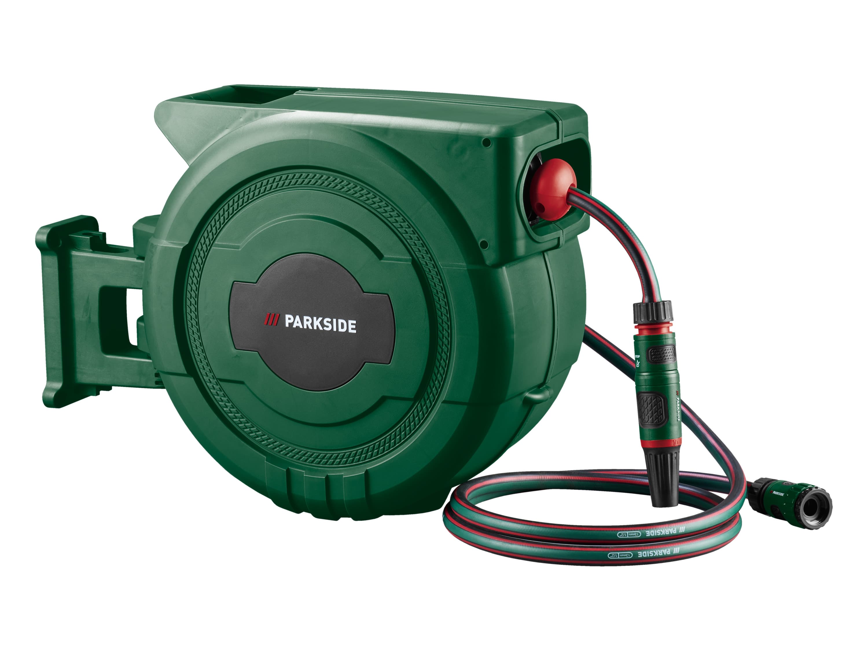 PARKSIDE® Nástenný navíjač hadice, 15 m (zelená)