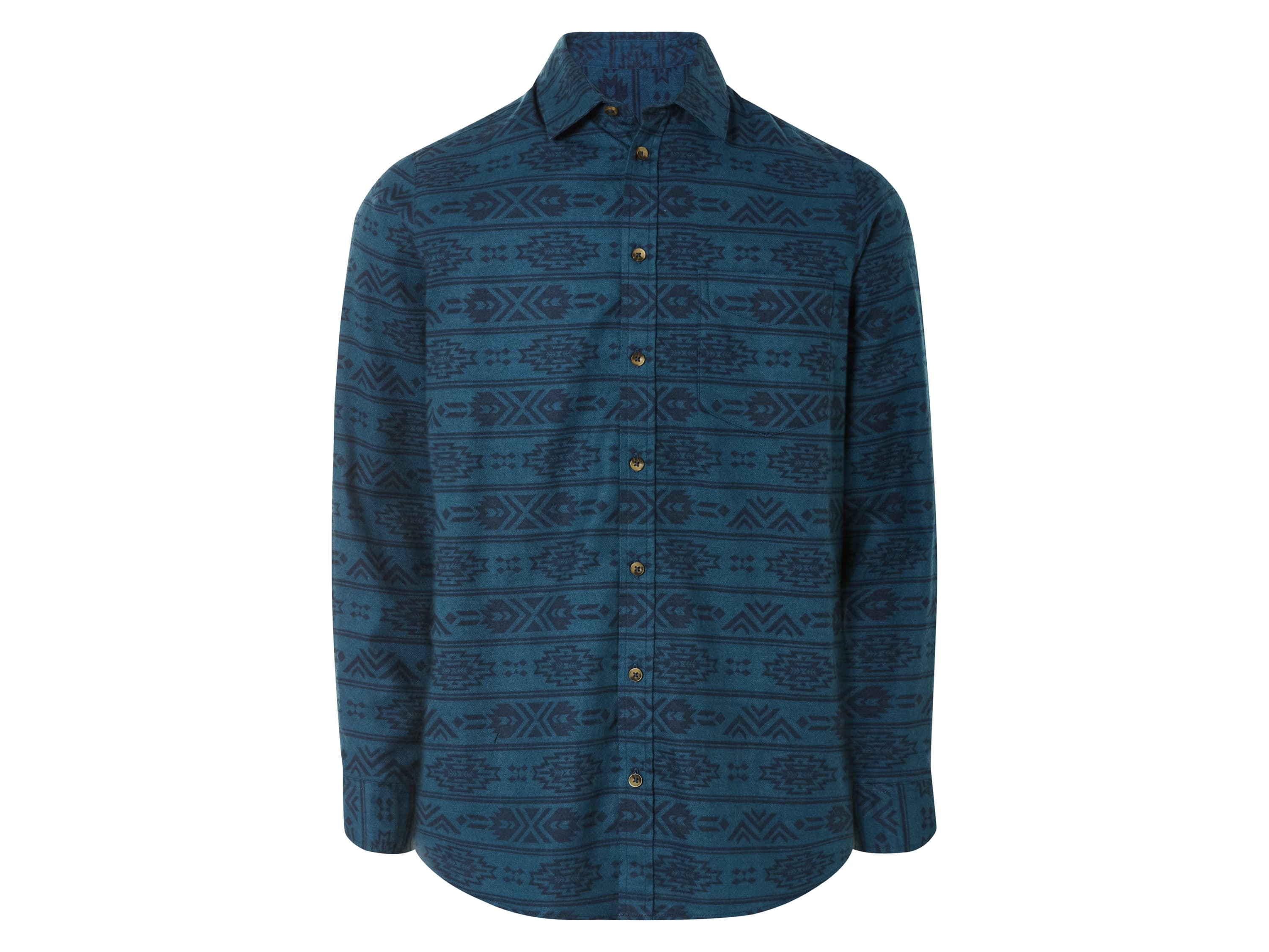 LIVERGY® Pánska flanelová košeľa (M (39/40), vzor/modrá/navy modrá) 1