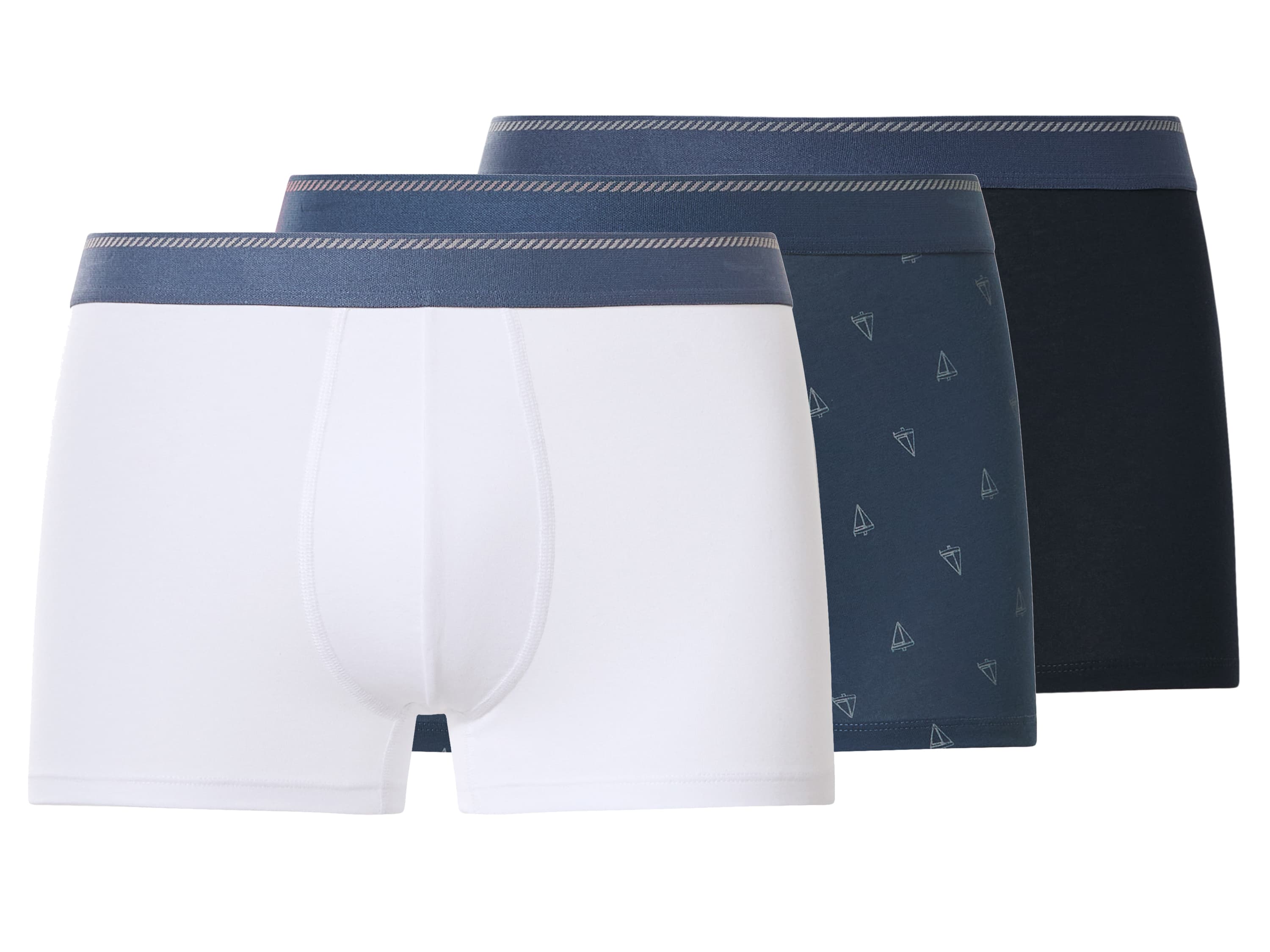 ESMARA MEN Pánske boxerky, 3 kusy (navy modrá/modrá/biela, 5/M) 1