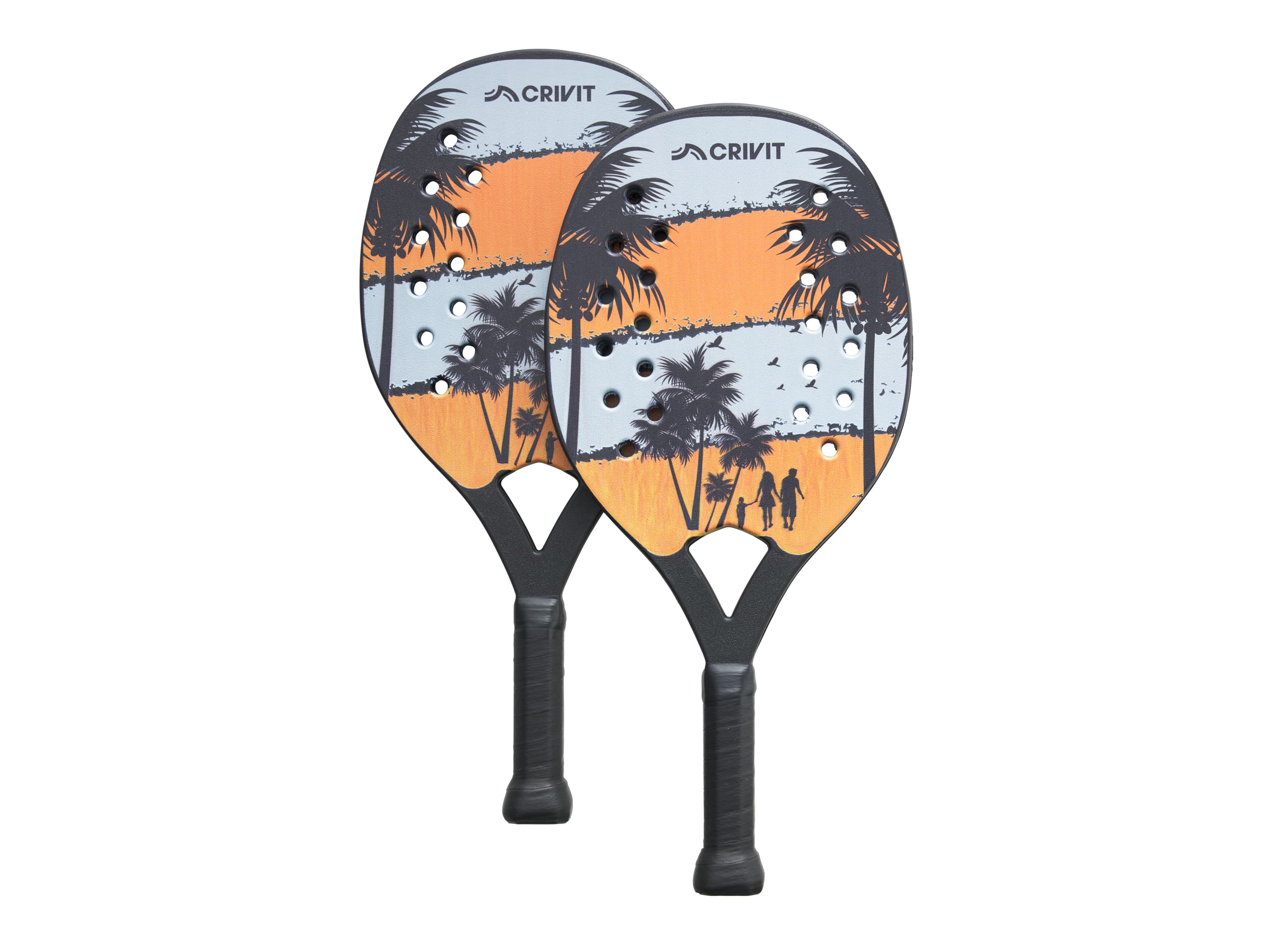 CRIVIT Súprava na plážový tenis pre 2 hráčov (oranžová)