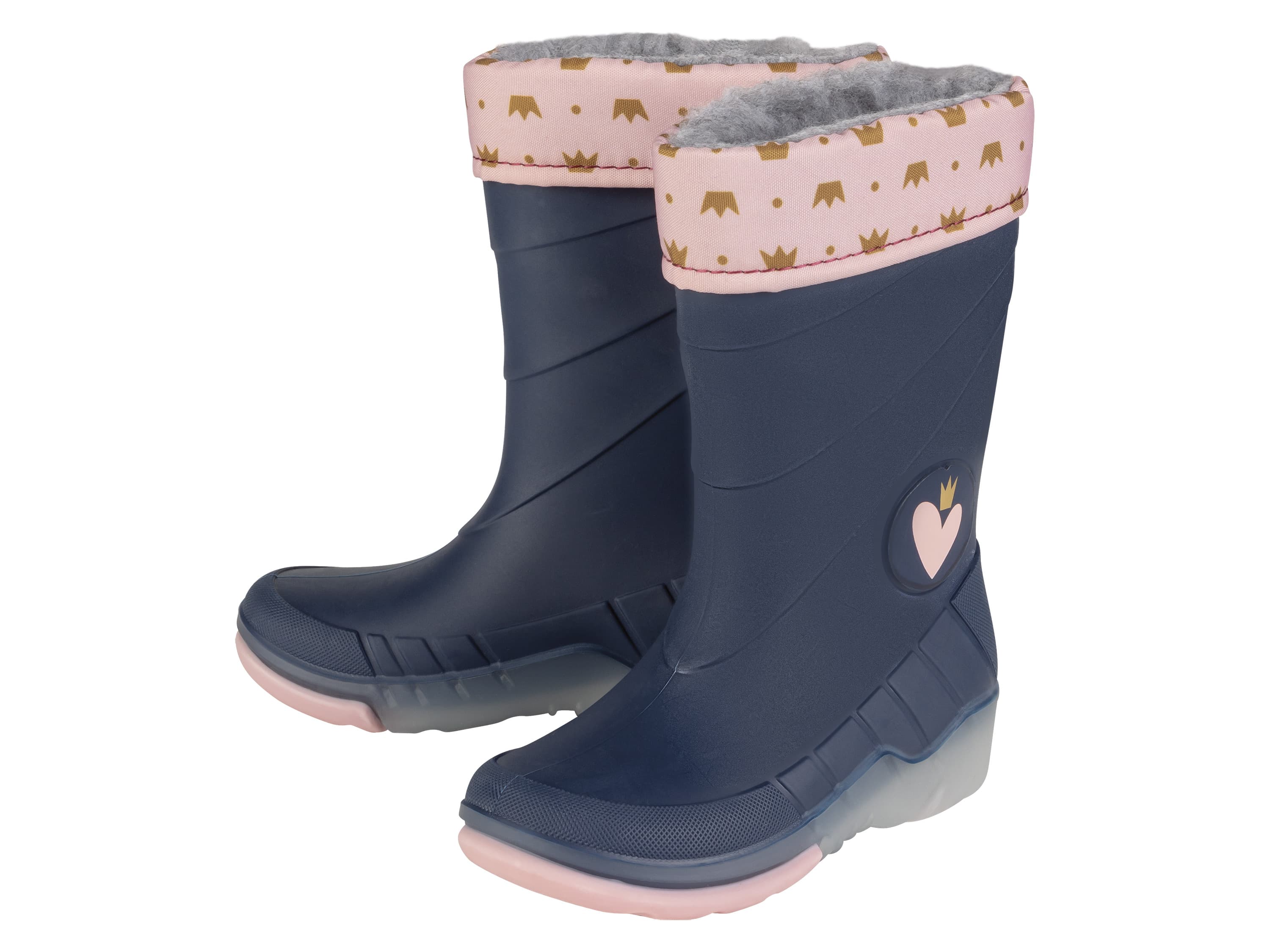 lupilu® Dievčenské gumáky s blikajúcim svetlom (24/25, navy modrá)