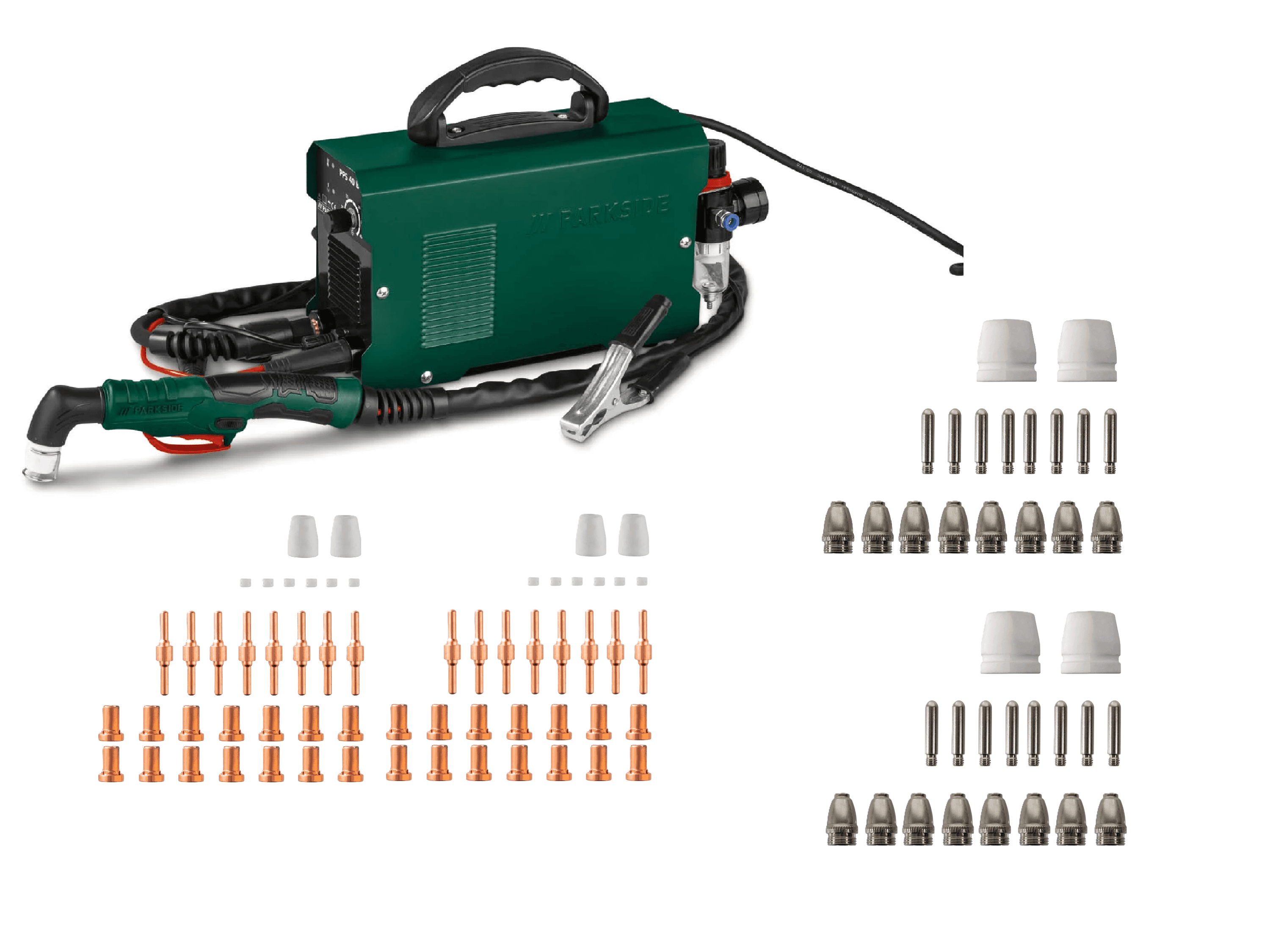 PARKSIDE® Plazmová rezačka PPS 40 B3 + Súprava trysiek a elektród, 96-dielna 1