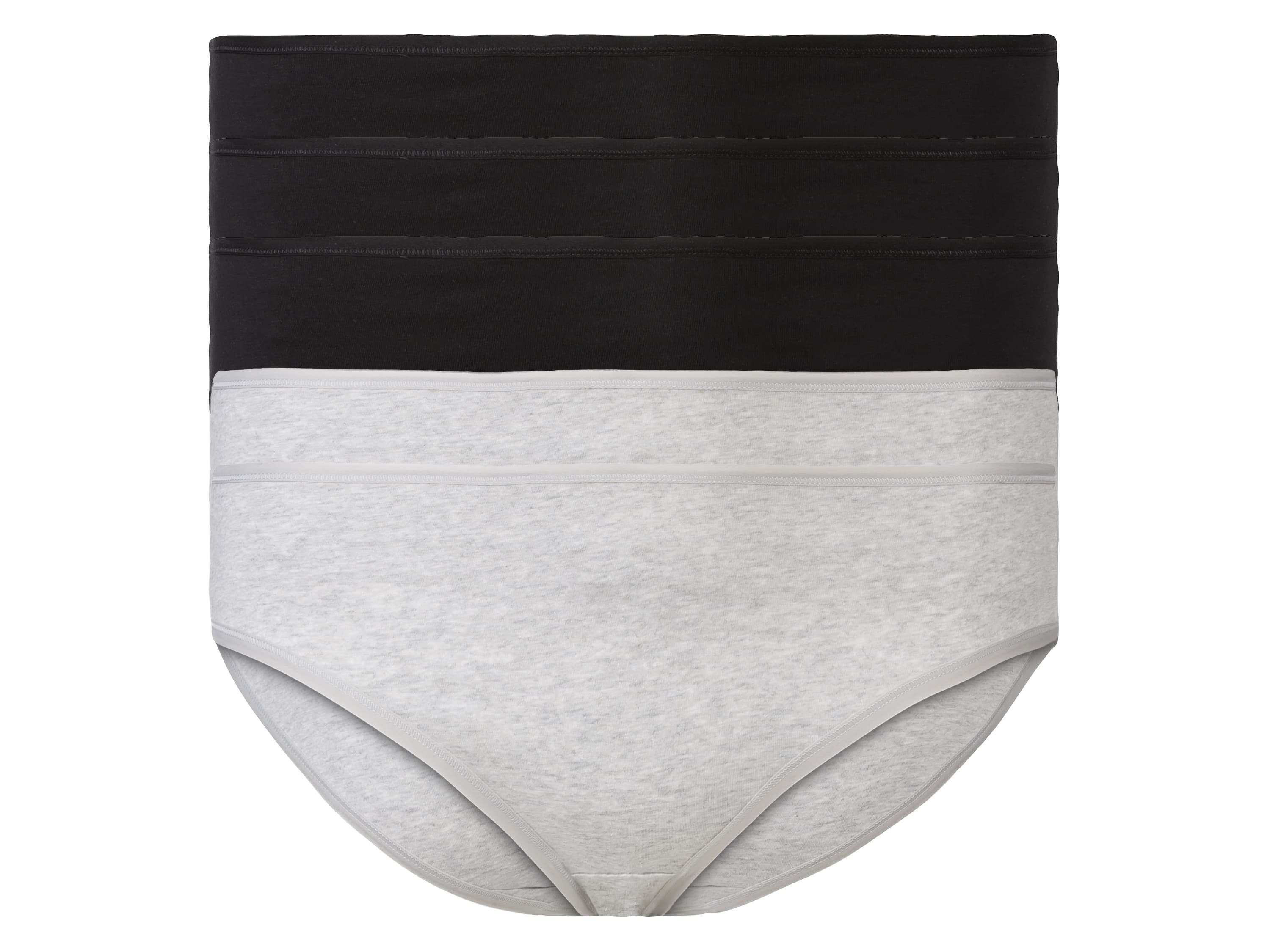 esmara® Dámske nohavičky XXL, 5 kusov (XL (48/50), čierna/sivá)