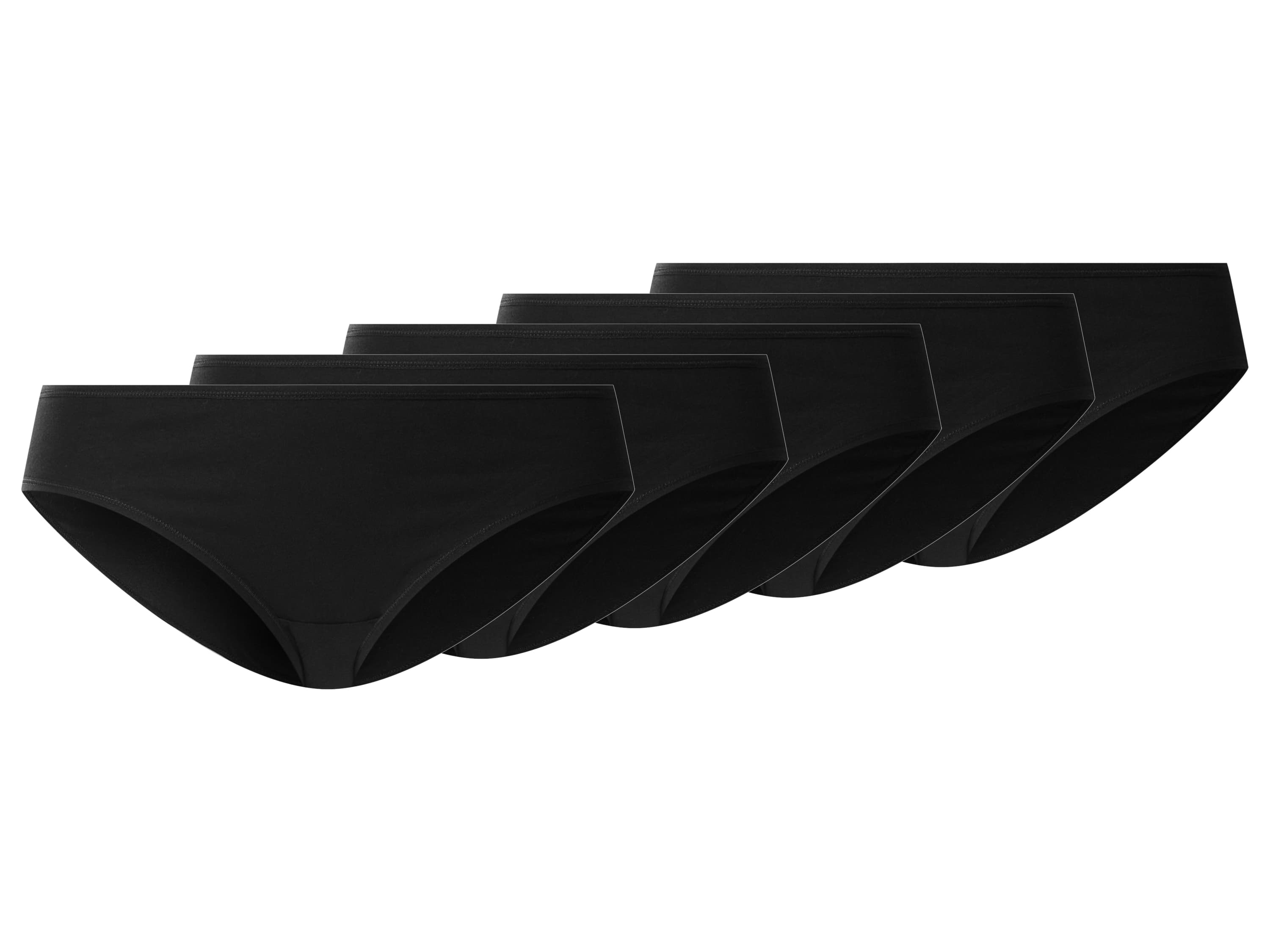 esmara® Dámske nohavičky XXL, 5 kusov (čierna, XL (48/50))
