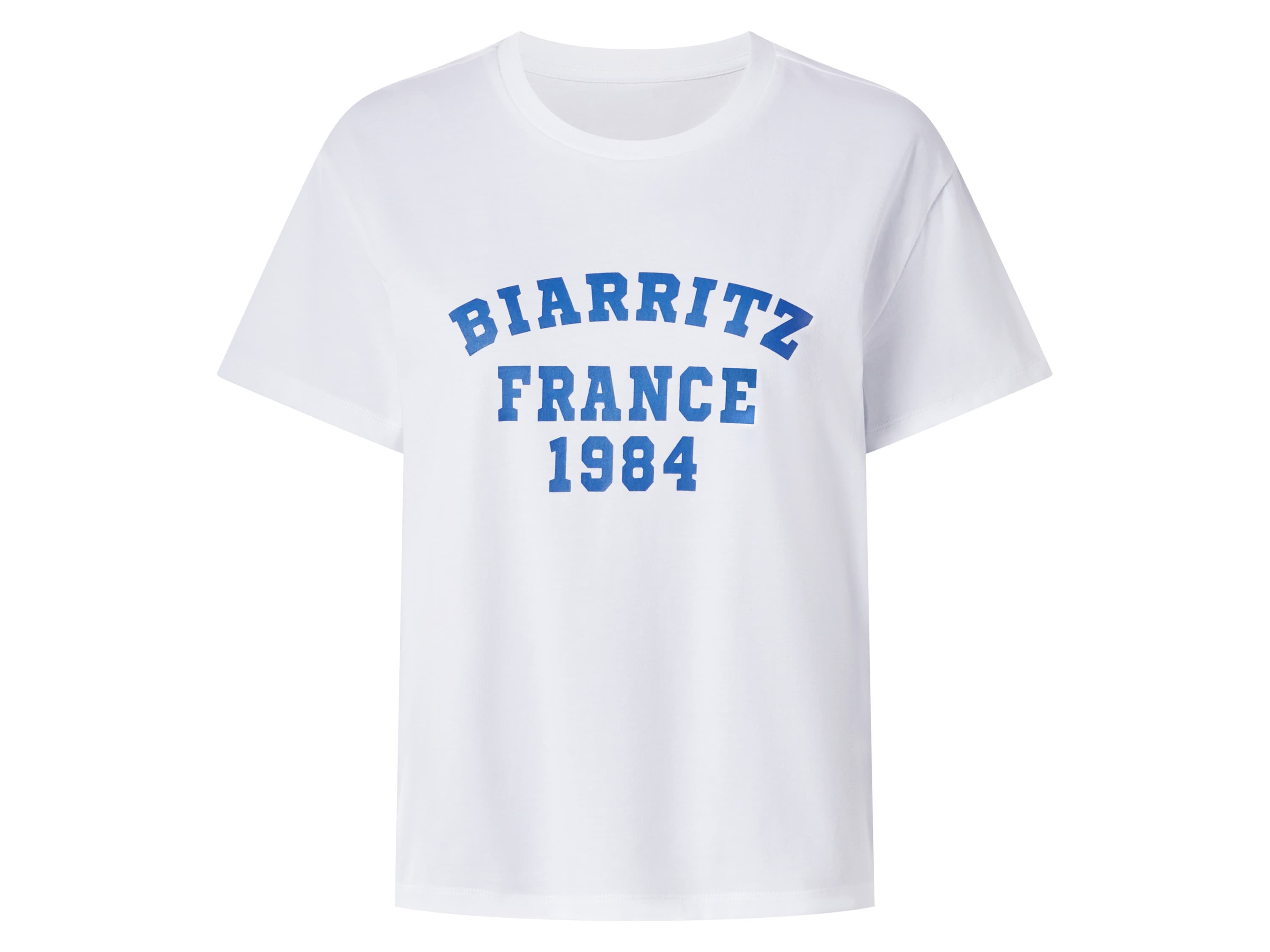 esmara® Dámske tričko (biela/modrá, M (40/42)) 1