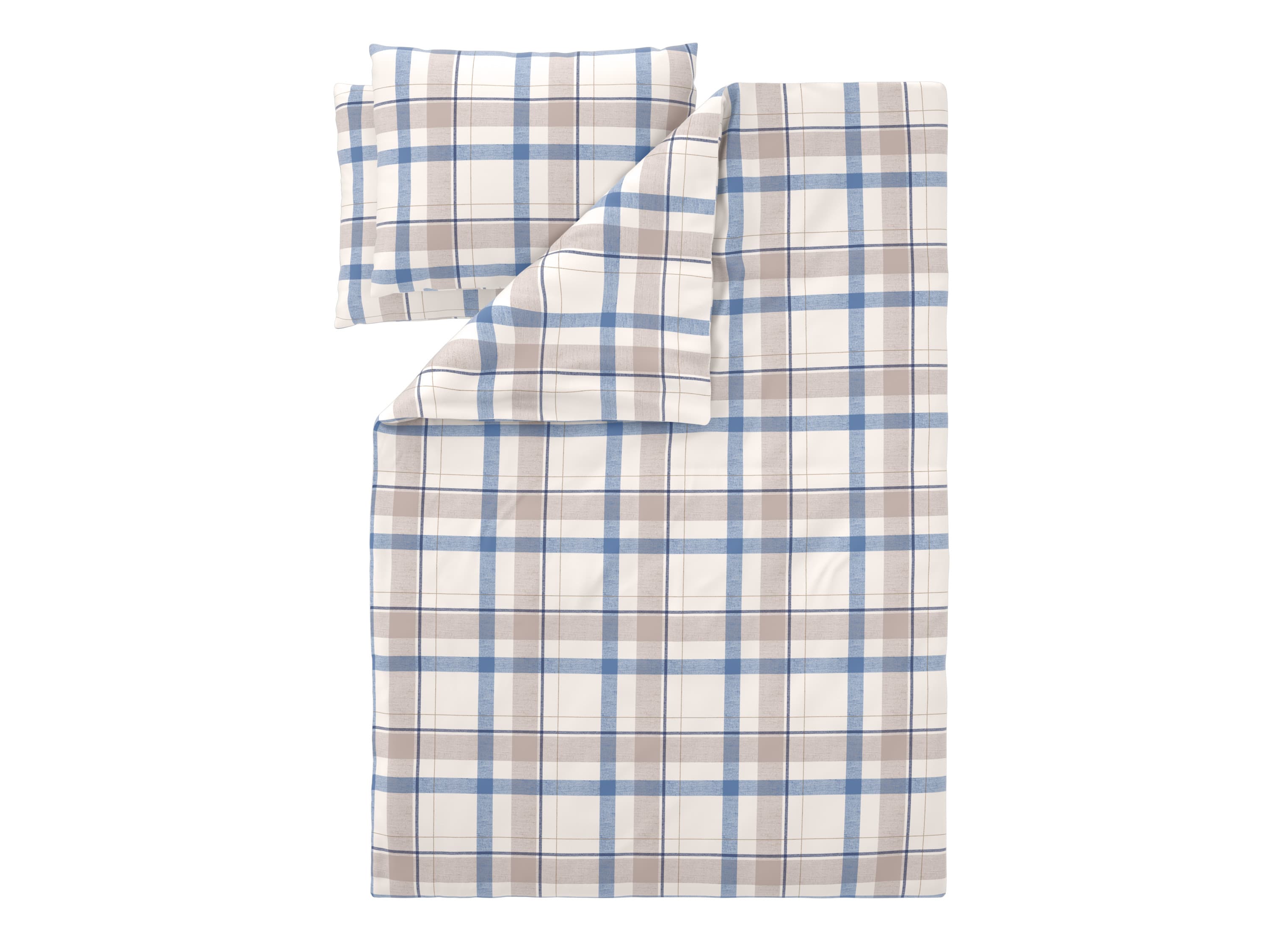 LIVARNO® Posteľná bielizeň z bavlny Renforcé, 240 x 220 cm (károvaný vzor)