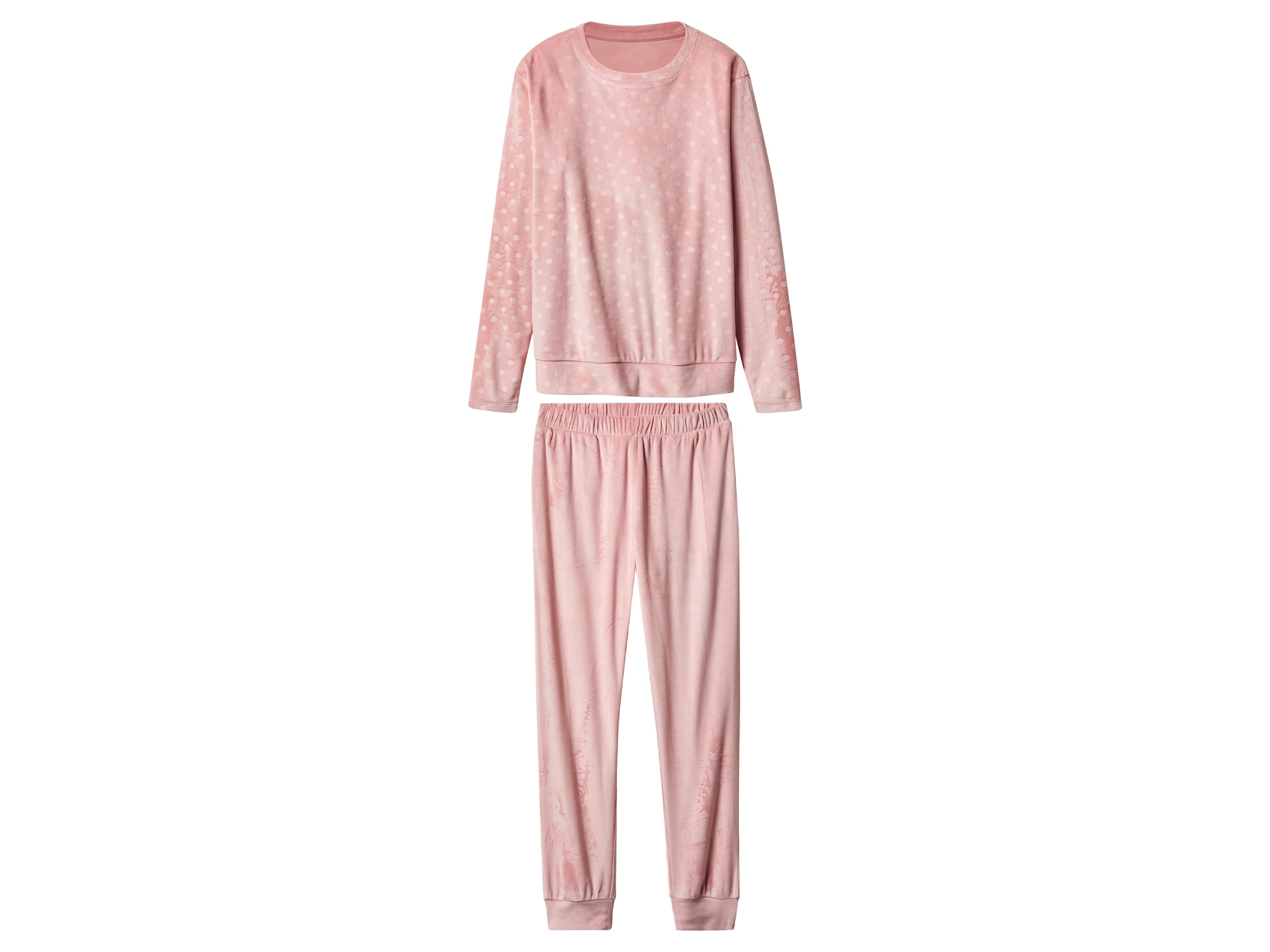 esmara® Dámske pyžamo z velúru Nicki (bledoružová, S (36/38))