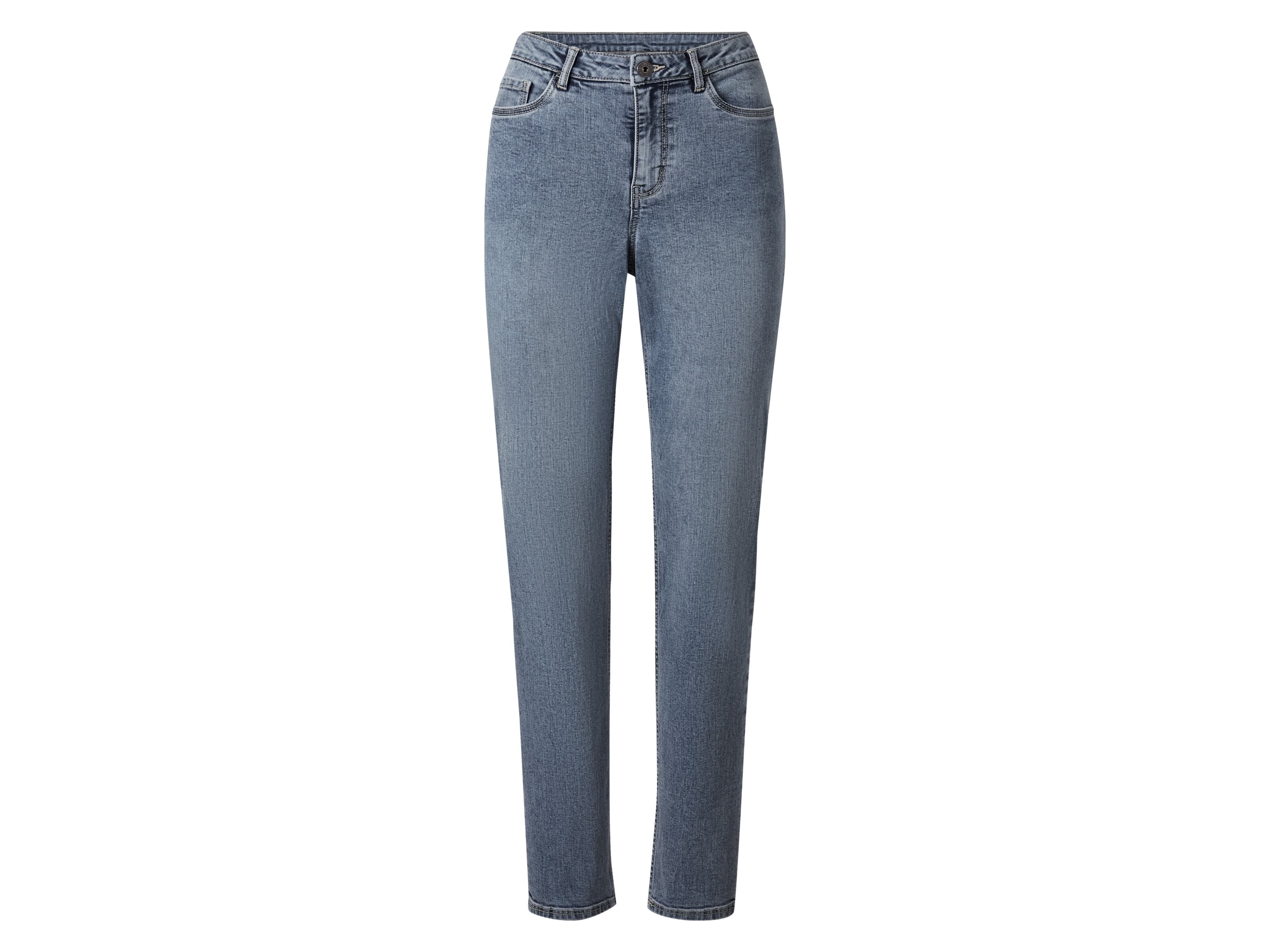 esmara® Dámske rifle Straight High Waist (modrá, 34)