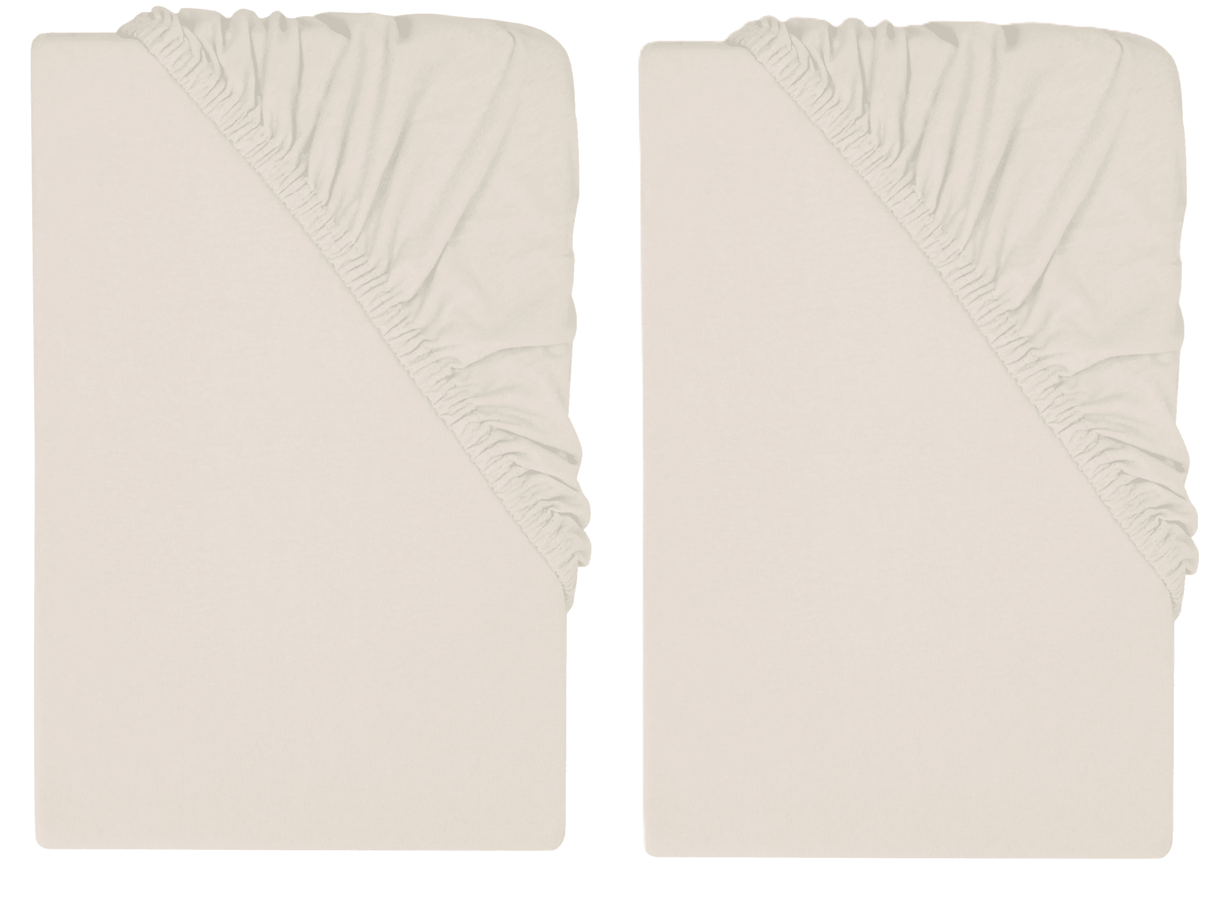 LIVARNO® Napínacia džersejová plachta, 90 – 100 x 200 cm, piesková, 2 kusy