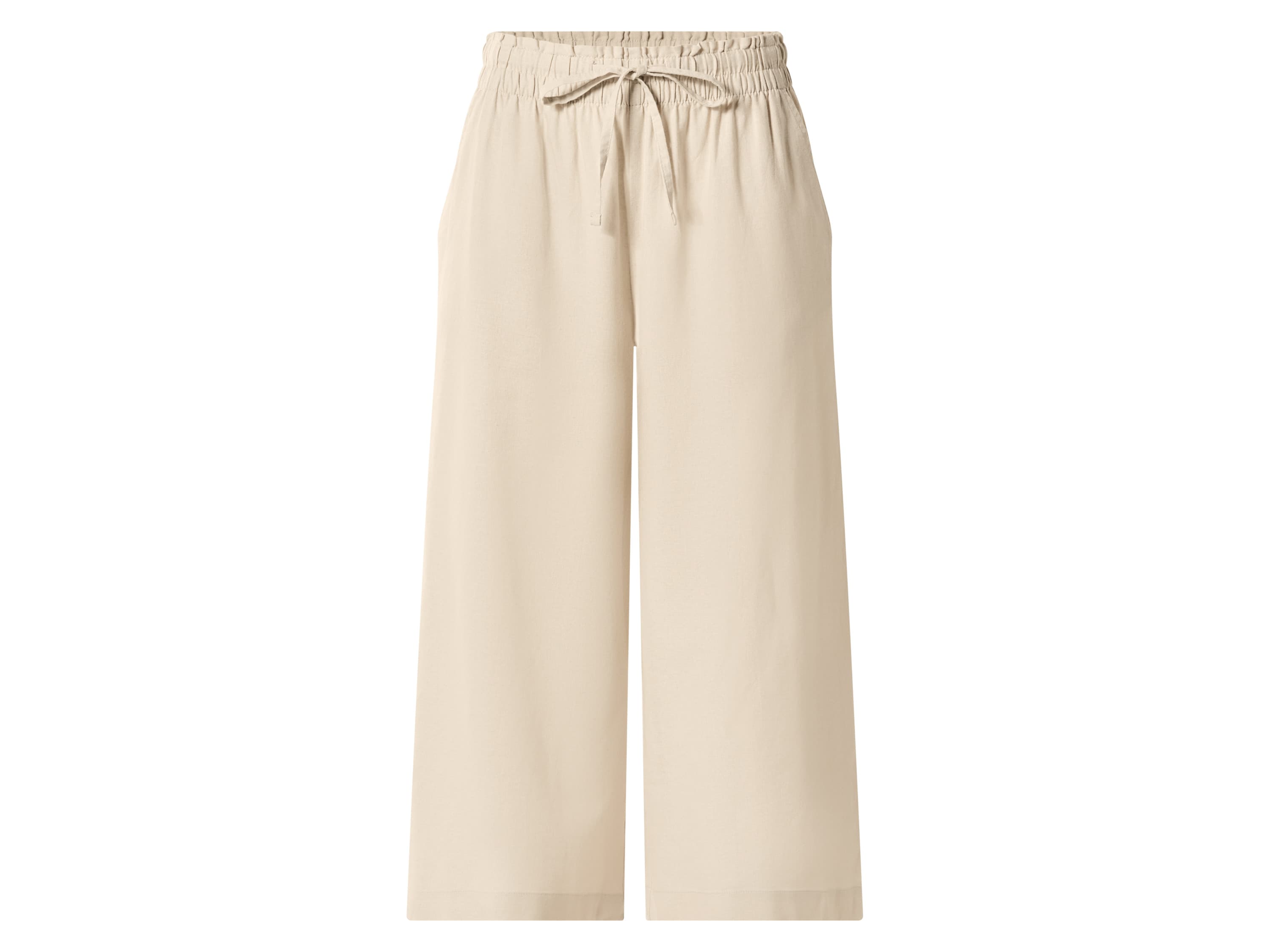 esmara® Dámske culotte nohavice s ľanom Premium (béžová, S (36/38))