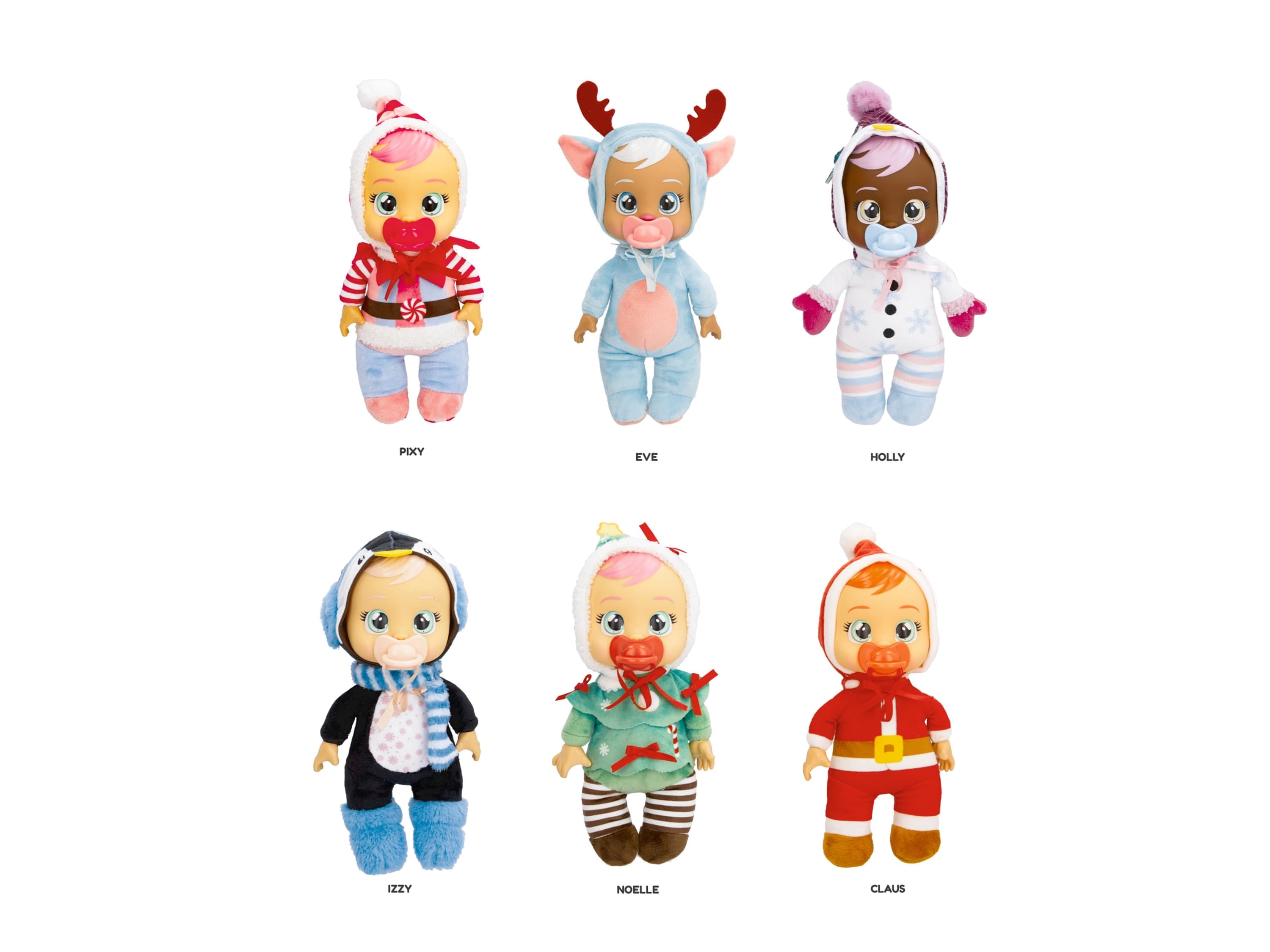 Cry Babies Plačúce bábätko Tiny Cuddles HOLLY JOLLY