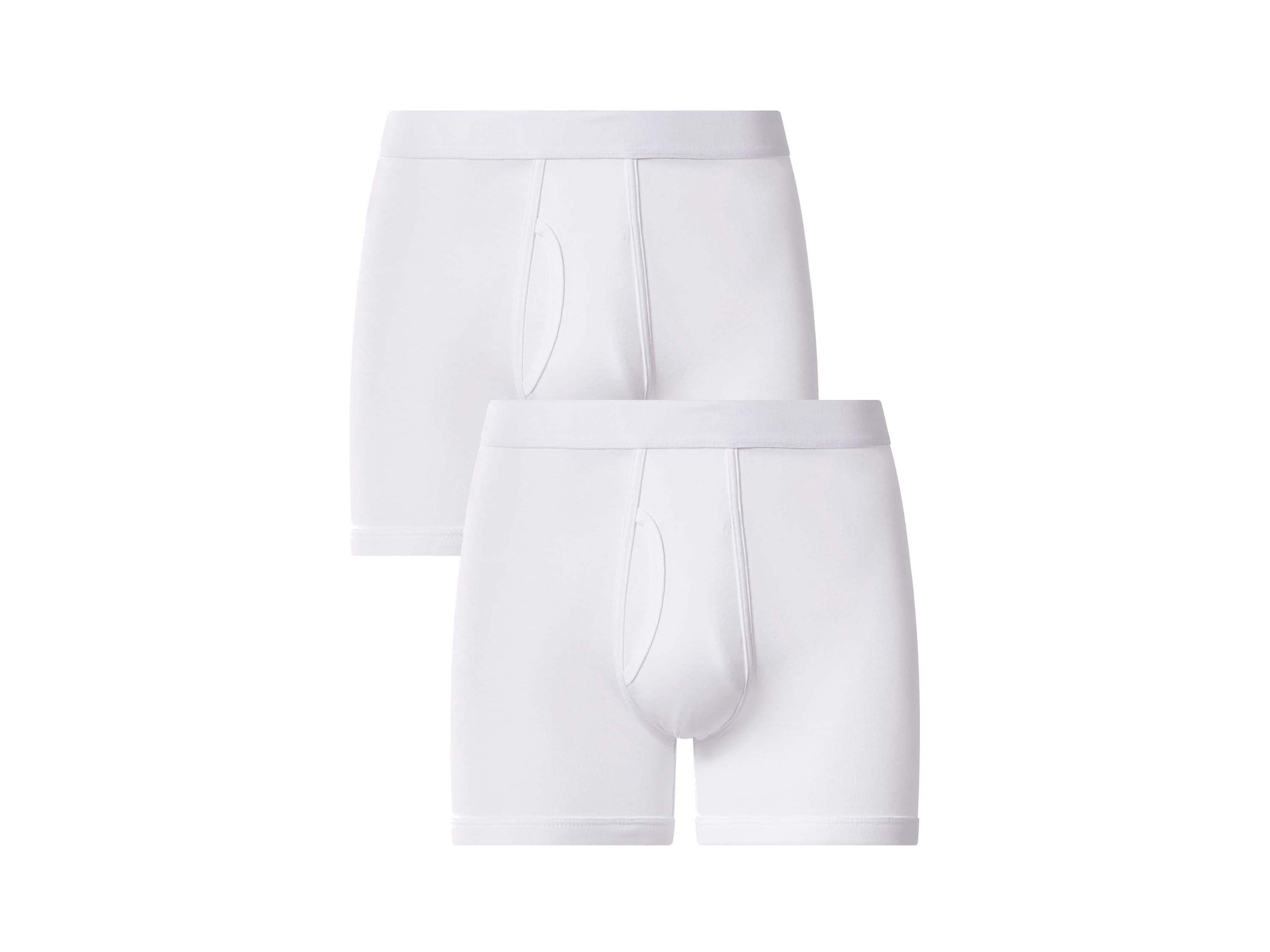 ESMARA MEN Pánske boxerky s otvorom, 2 kusy (biela) 1