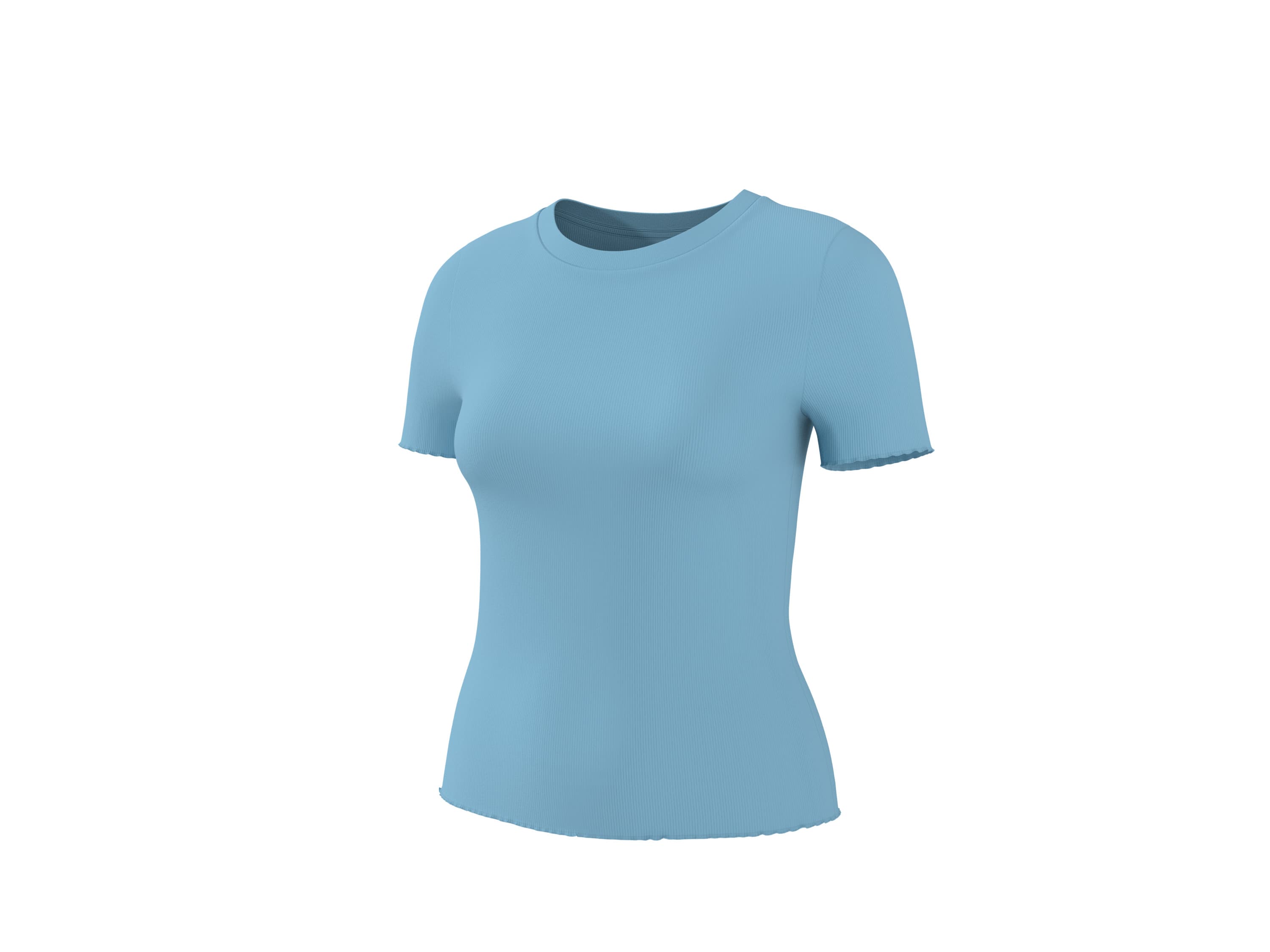 esmara® Dámske rebrované tričko (modrá, S (36/38)) 1