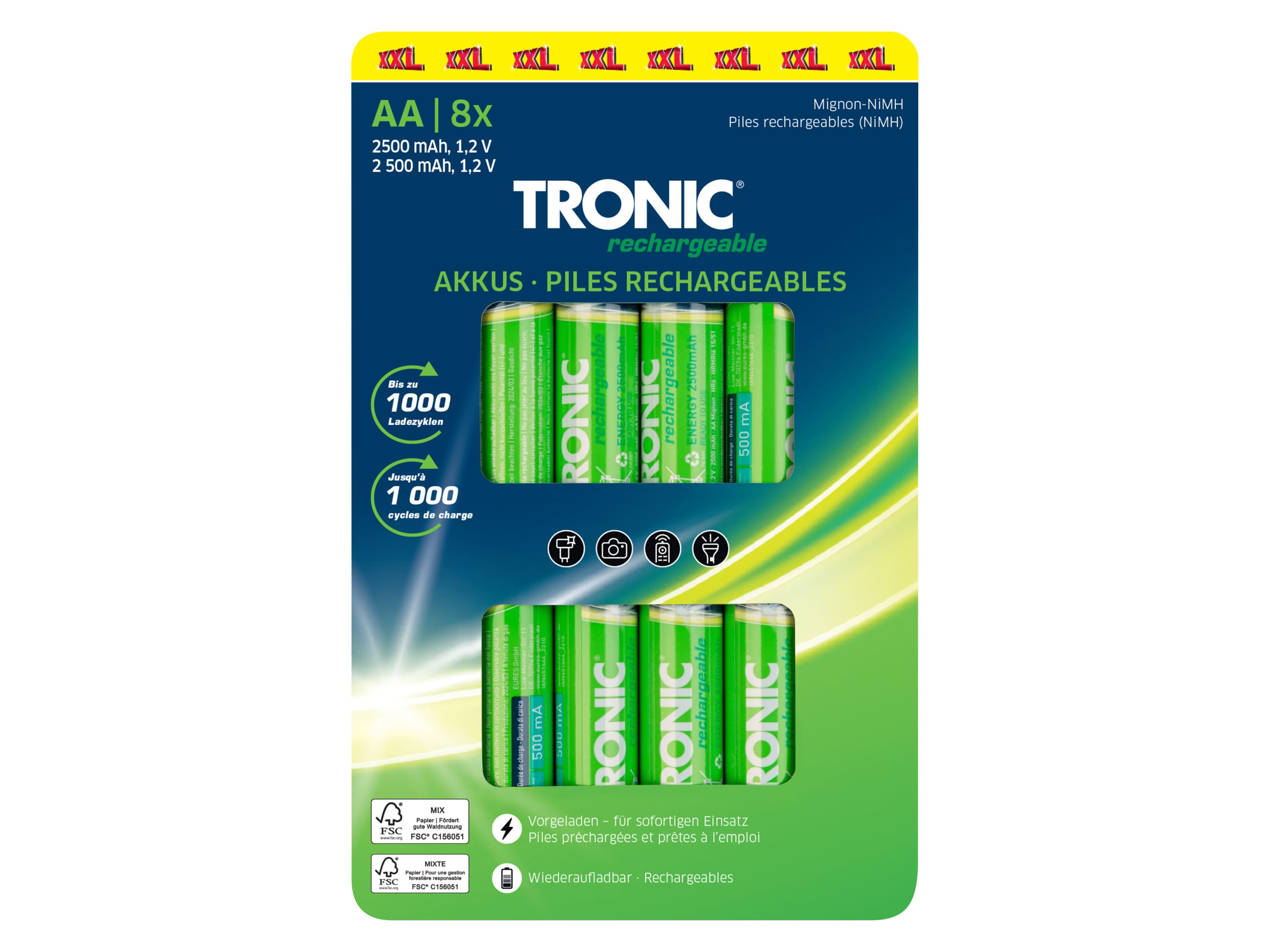 TRONIC® Batérie, 8 kusov (AA) 1