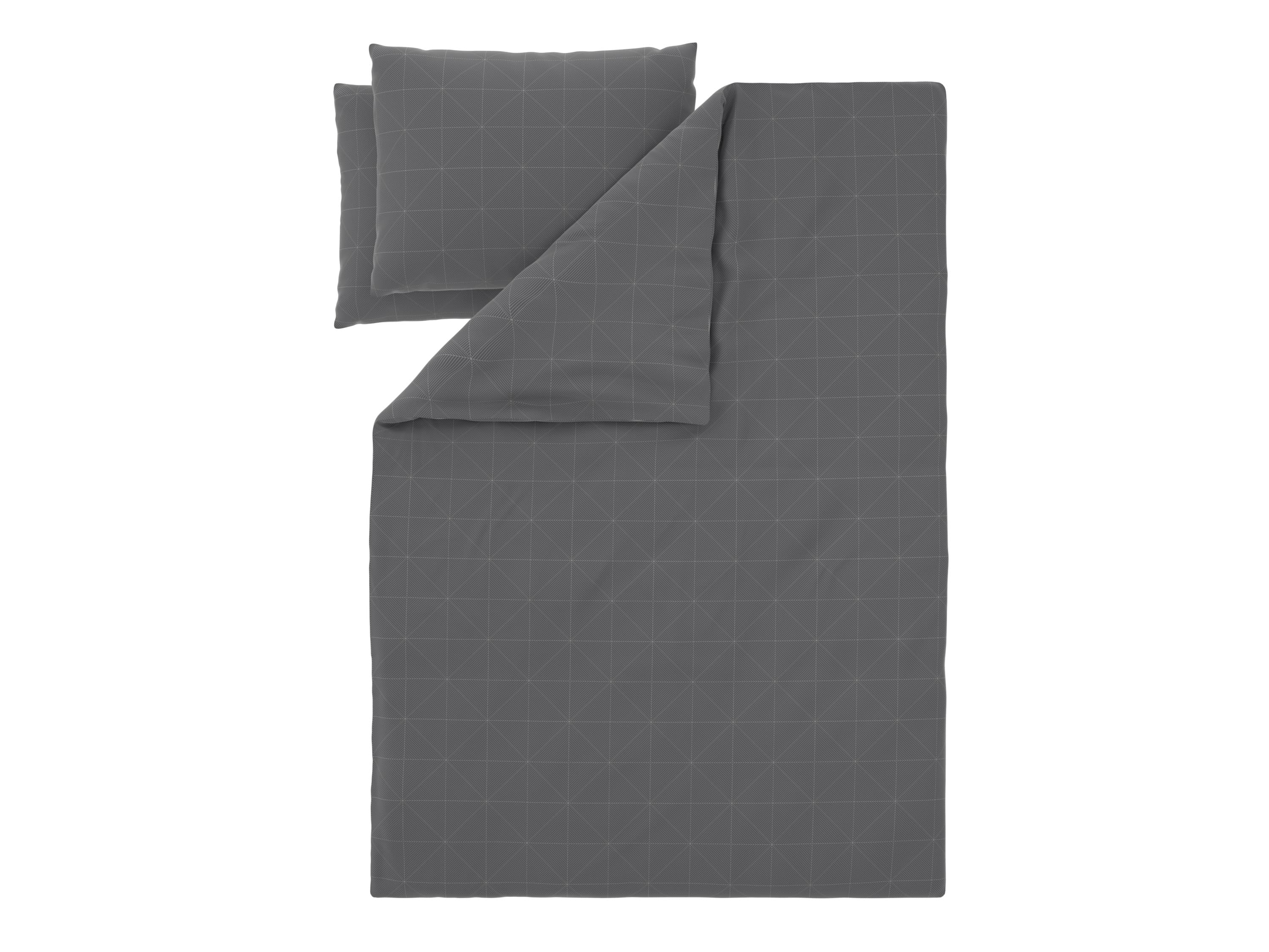 LIVARNO® Posteľná bielizeň zo saténového mikrovlákna, 200 x 220 cm (geometrický vzor/antracitová)