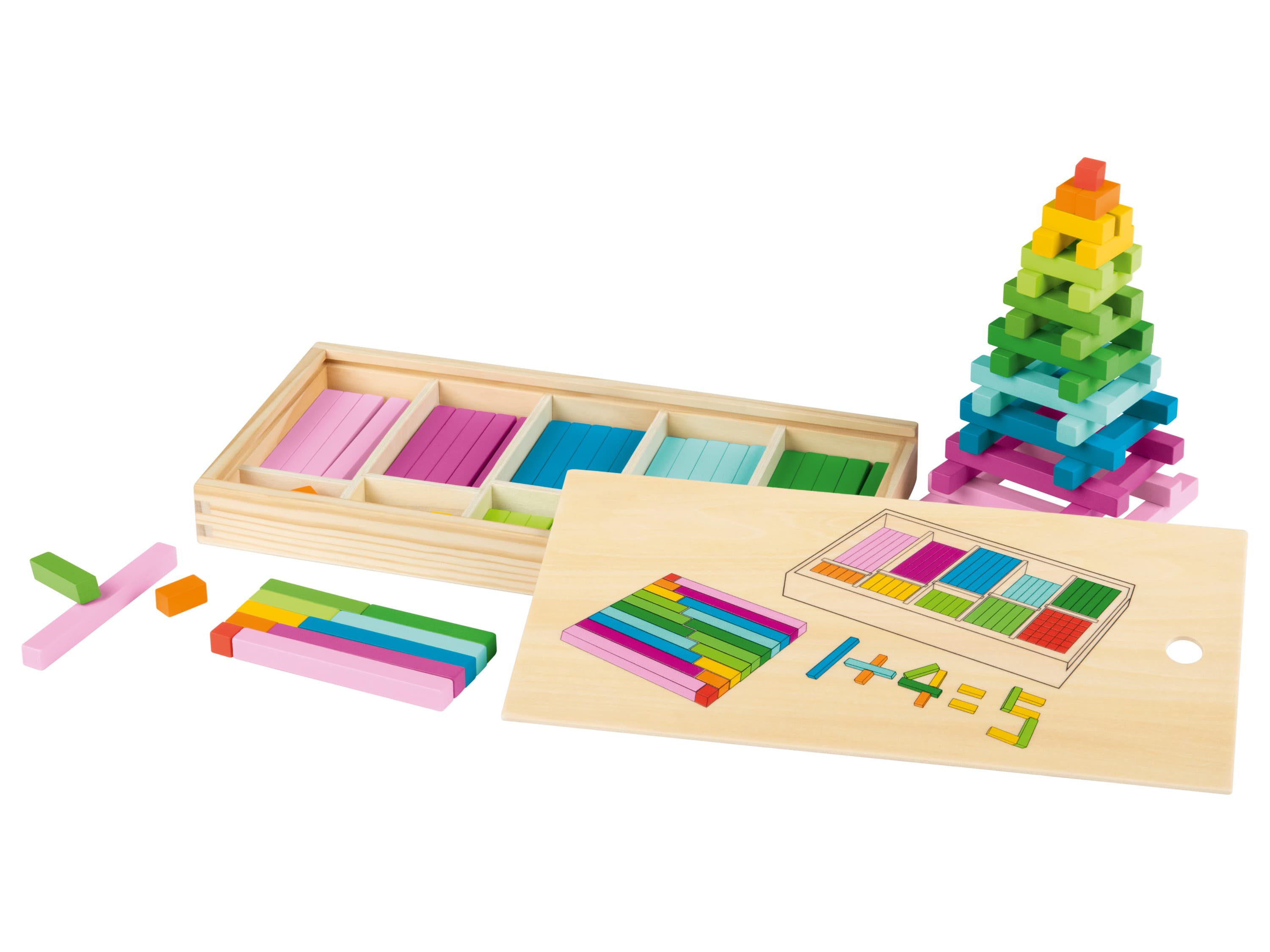 lupilu® Drevená hra Montessori (paličky na počítanie)