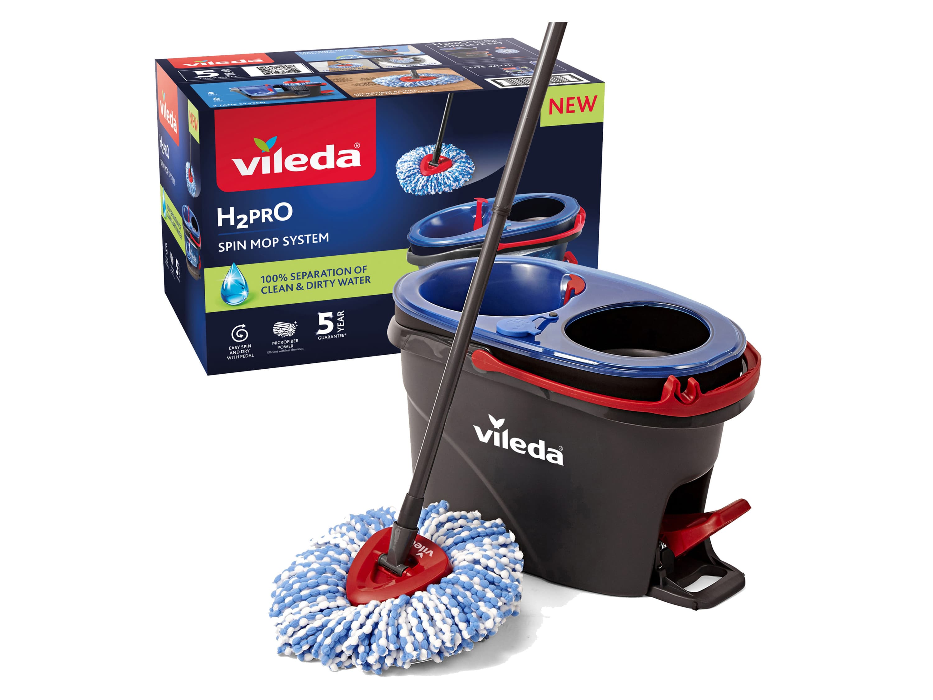 Vileda Mop s vedrom H2PrO Spin 1