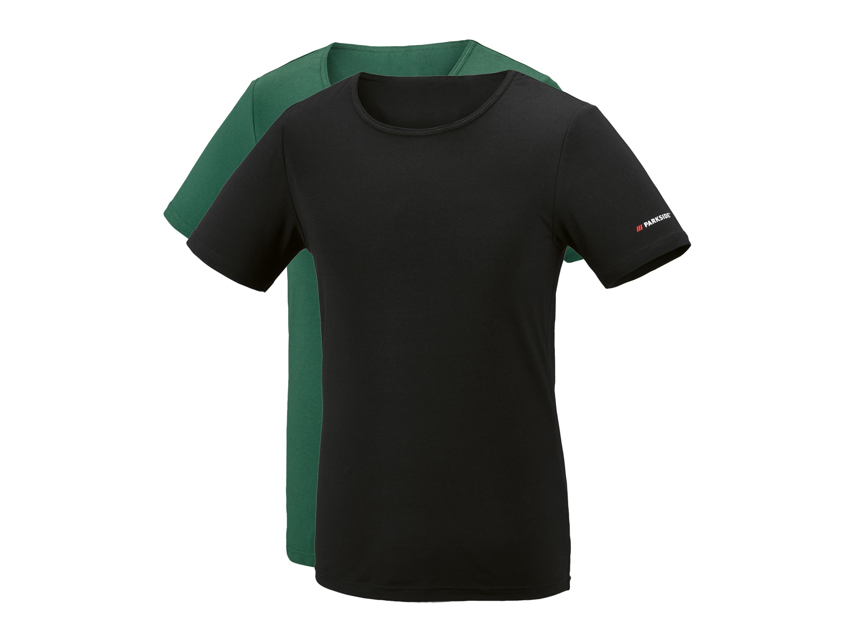 PARKSIDE® Pánske spodné tričko, 2 kusy (čierna/zelená, 6/L)