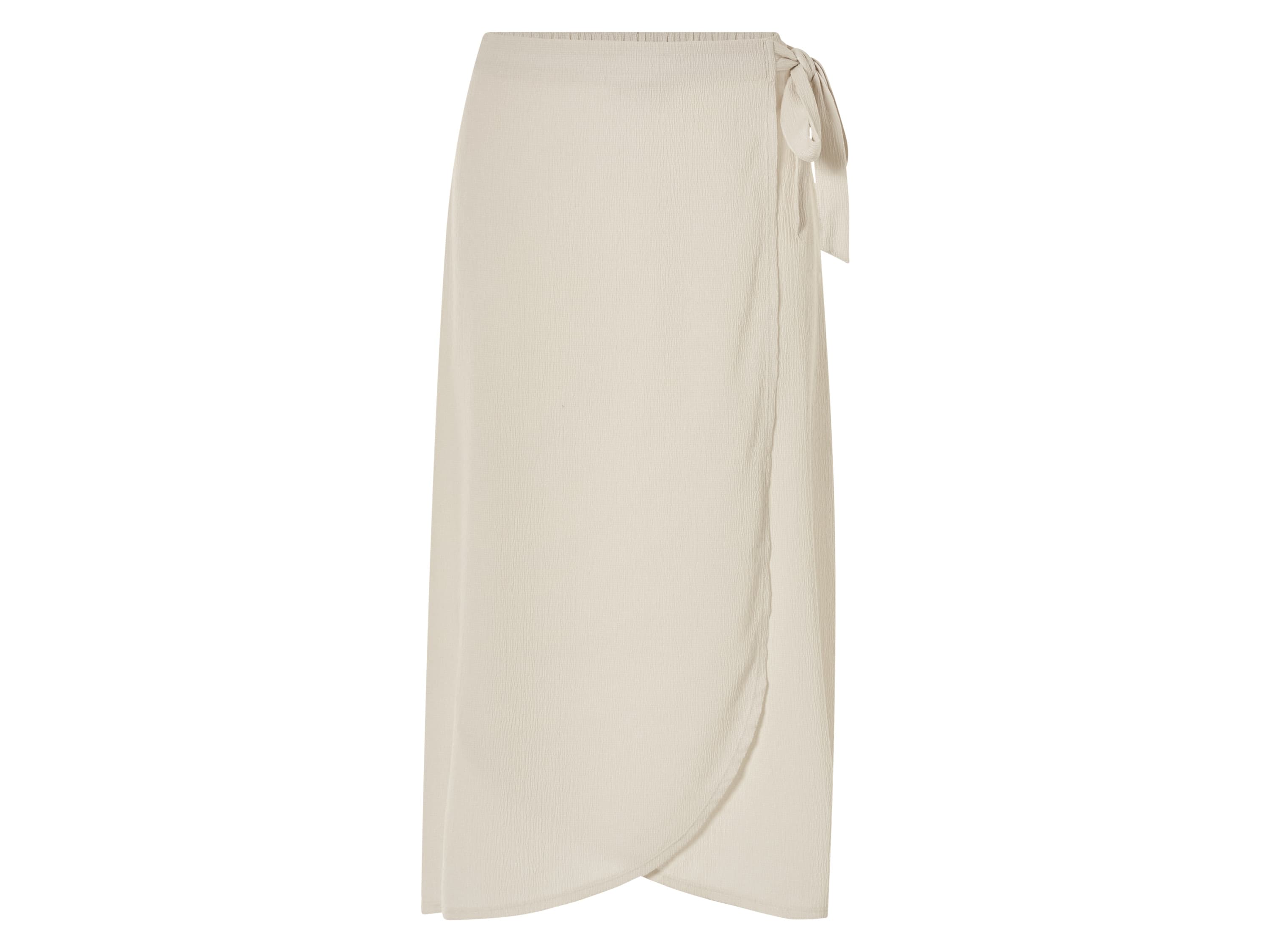 ESMARA® Dámska zavinovacia midi sukňa  (krémová, S (36/38)) 1